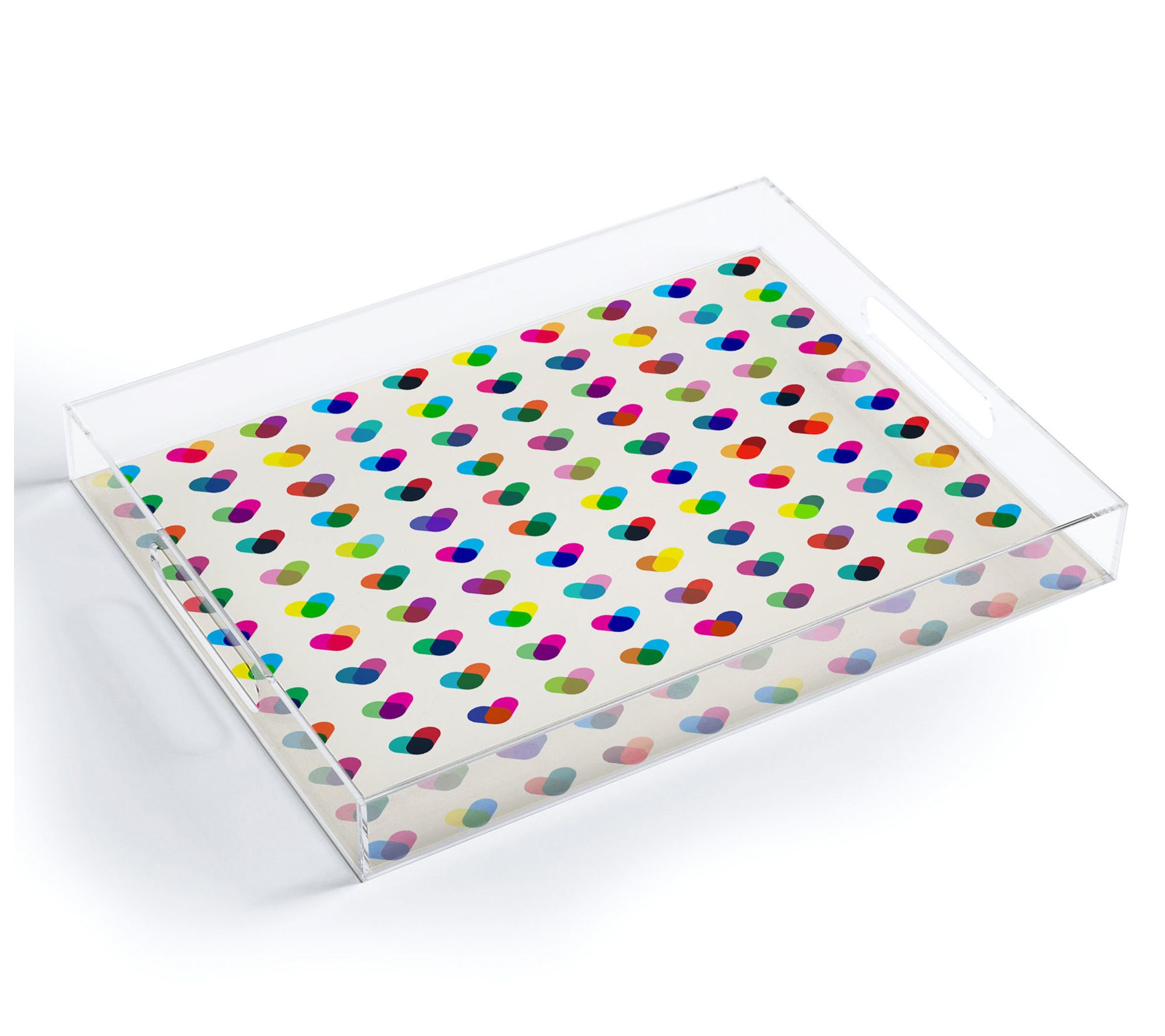 Deny Designs Acrylic Tray -Rainboheart by Fimbi s