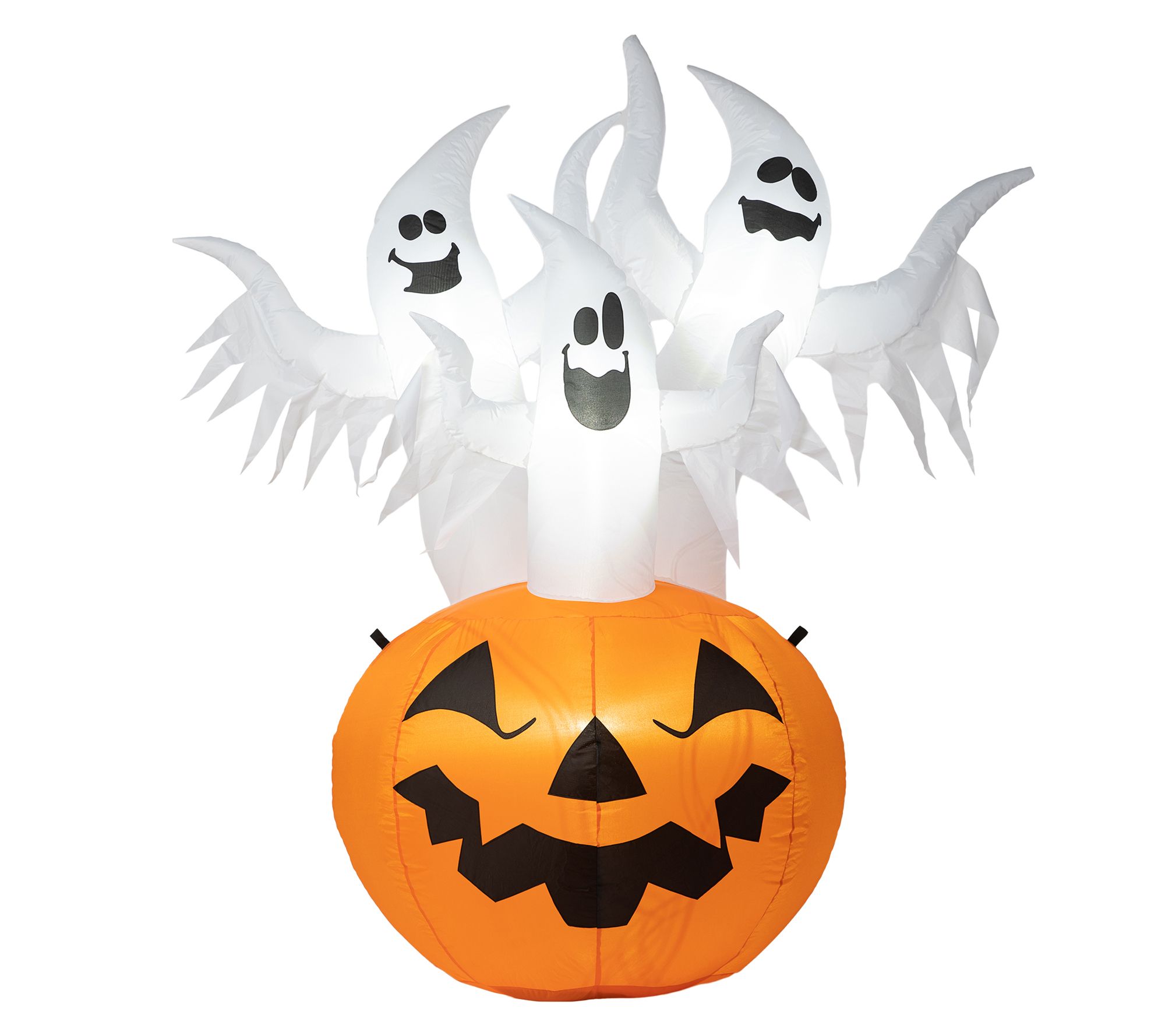 Glitzhome 6FT Lighted Ghosts In Jack-O-LanternInflatable
