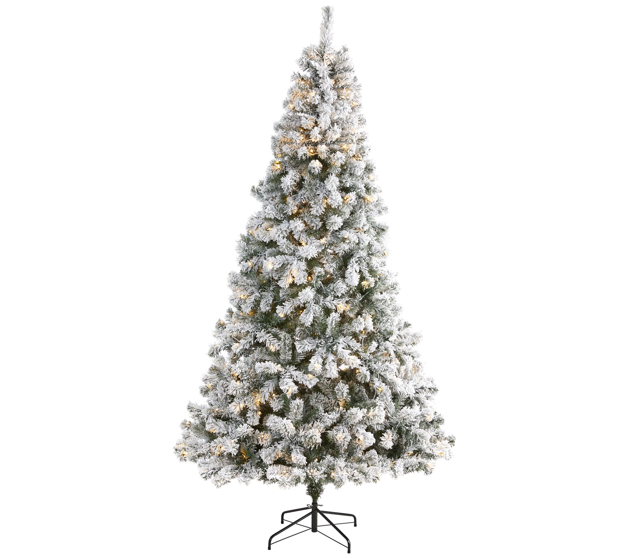 Nearly Natural 8' Flocked Fir Christmas Tree