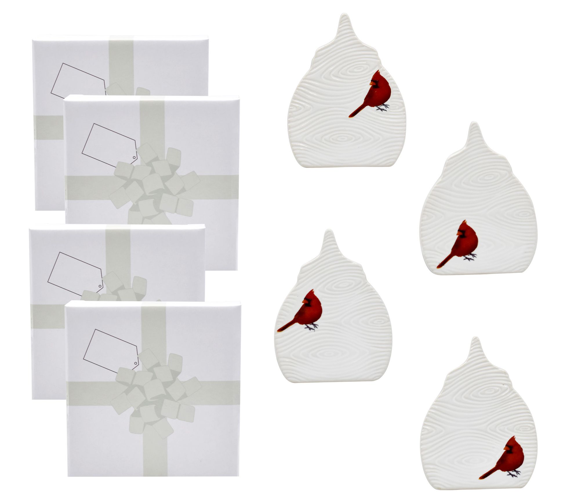 "As Is" Temp- tations Special Ed. Seasonal 4-pc Coaster with Gift Boxes