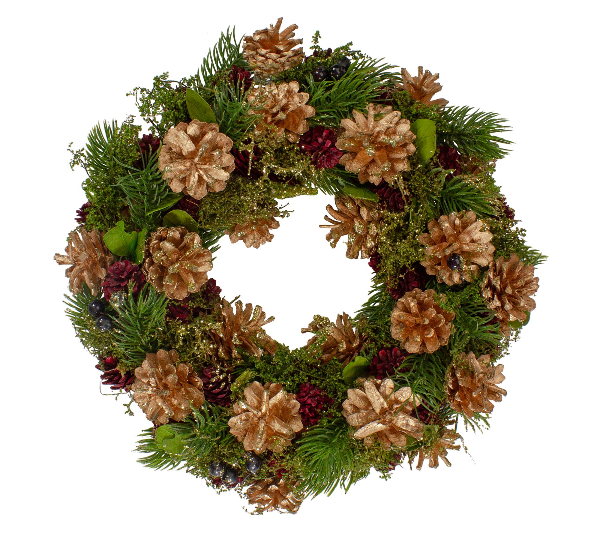 Northlight 12" Glitter Pinecones Christmas Wreath
