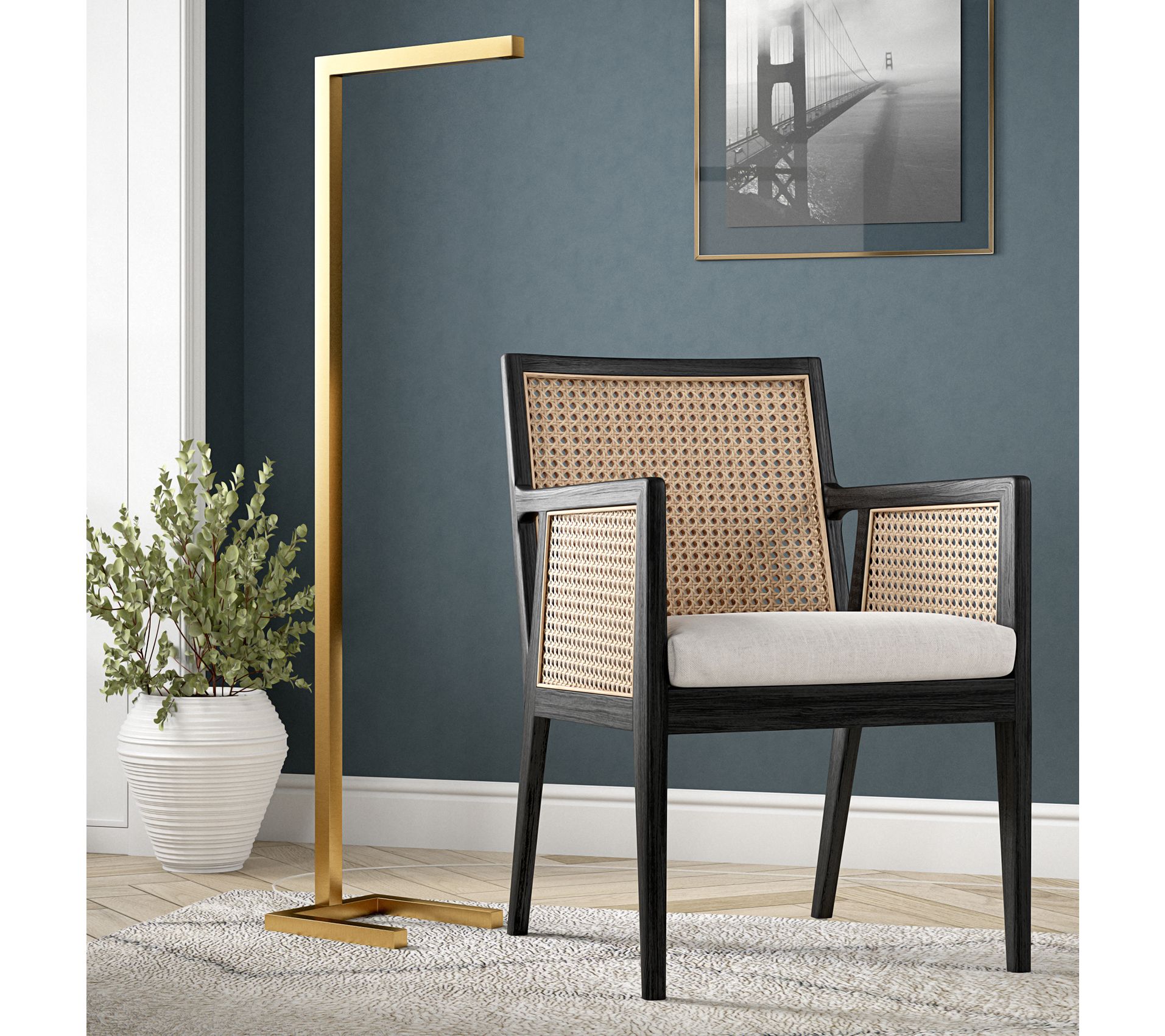 Hudson&Canal Malin Integrated LED Floor Lamp  with Metal Shade