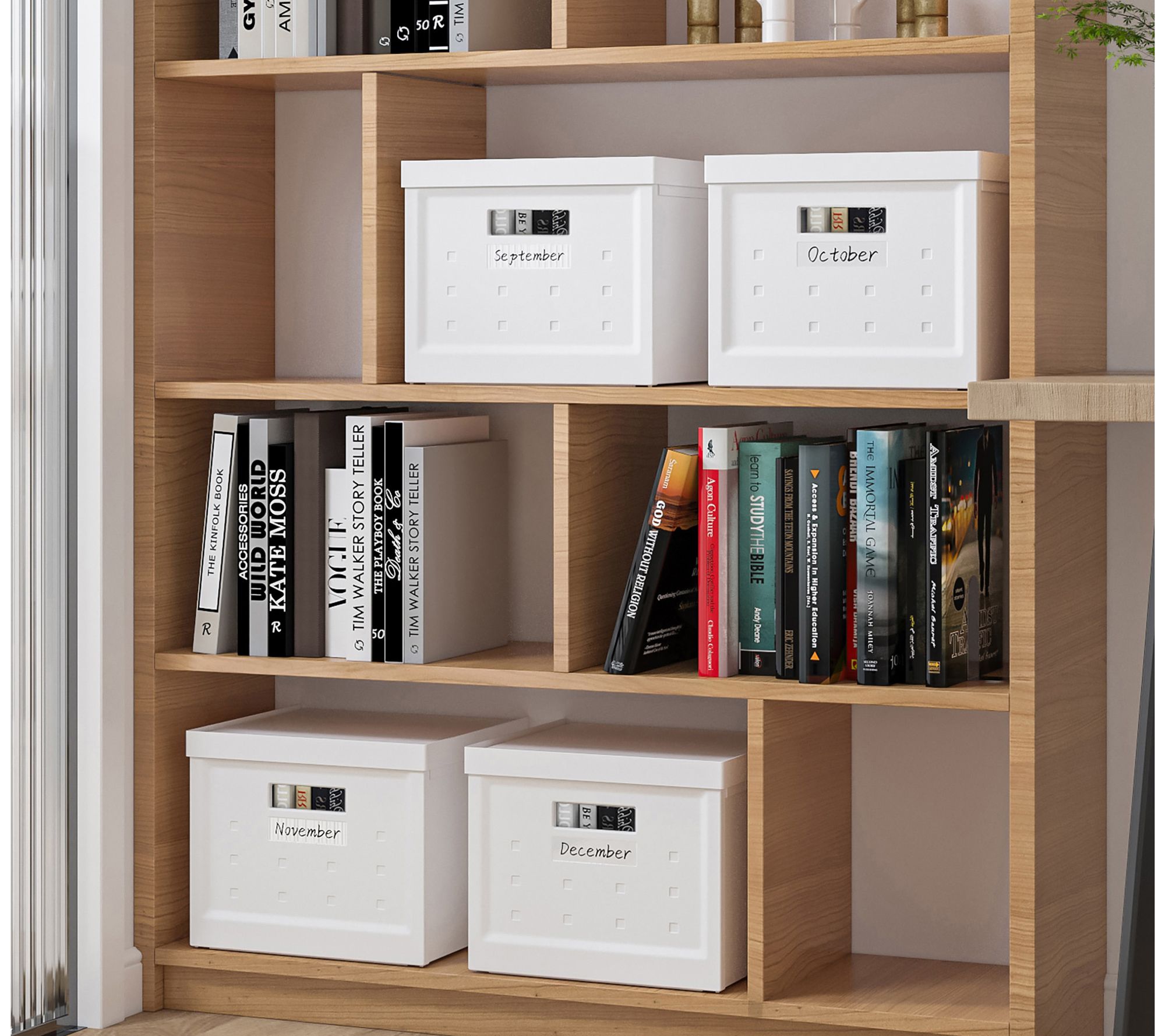 Techni Mobili 2-Set Collapsible/Stackable Boxeswith Lids