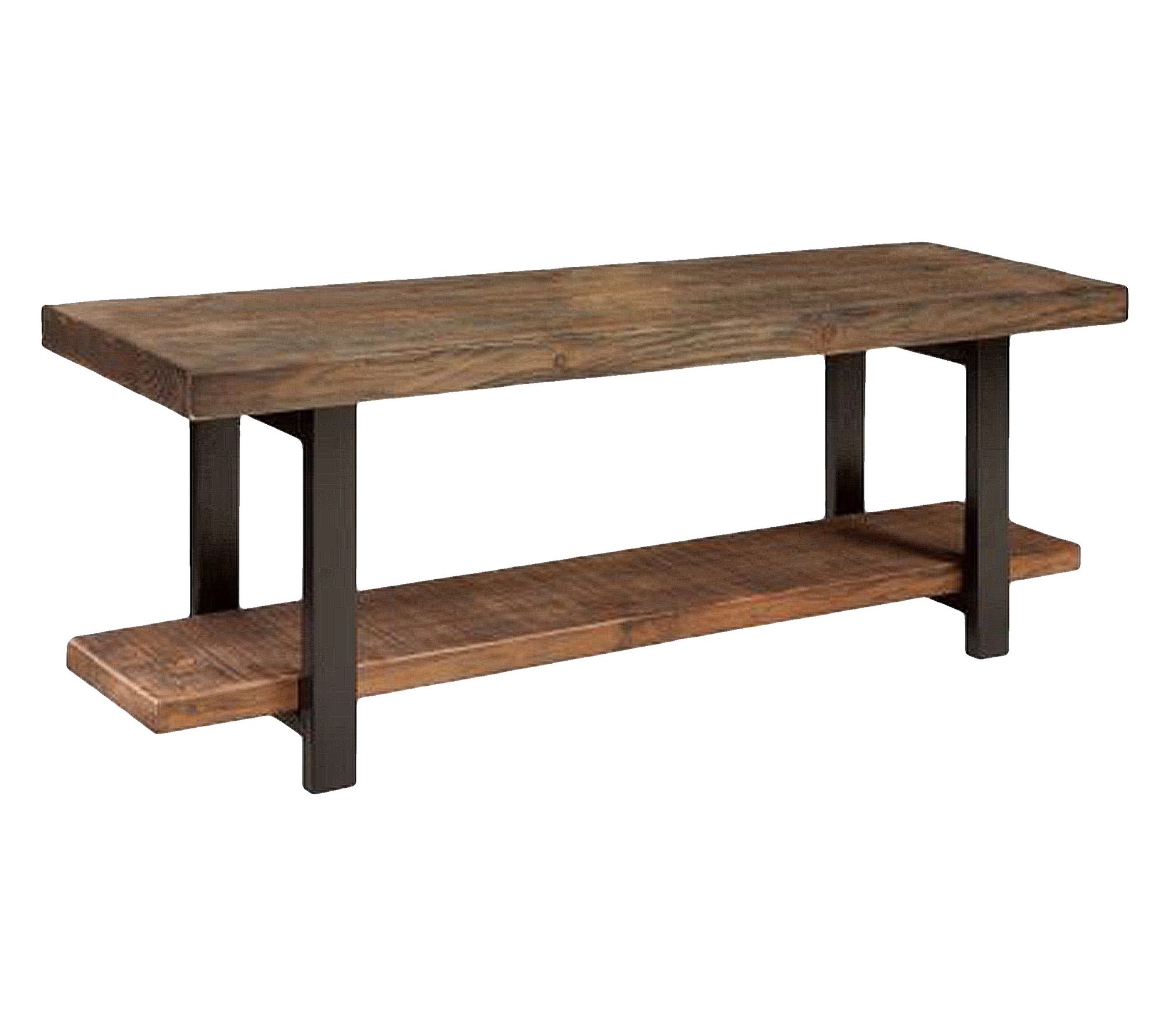 Alaterre Furniture Pomona Solid Wood Entryway Bench with Shelf