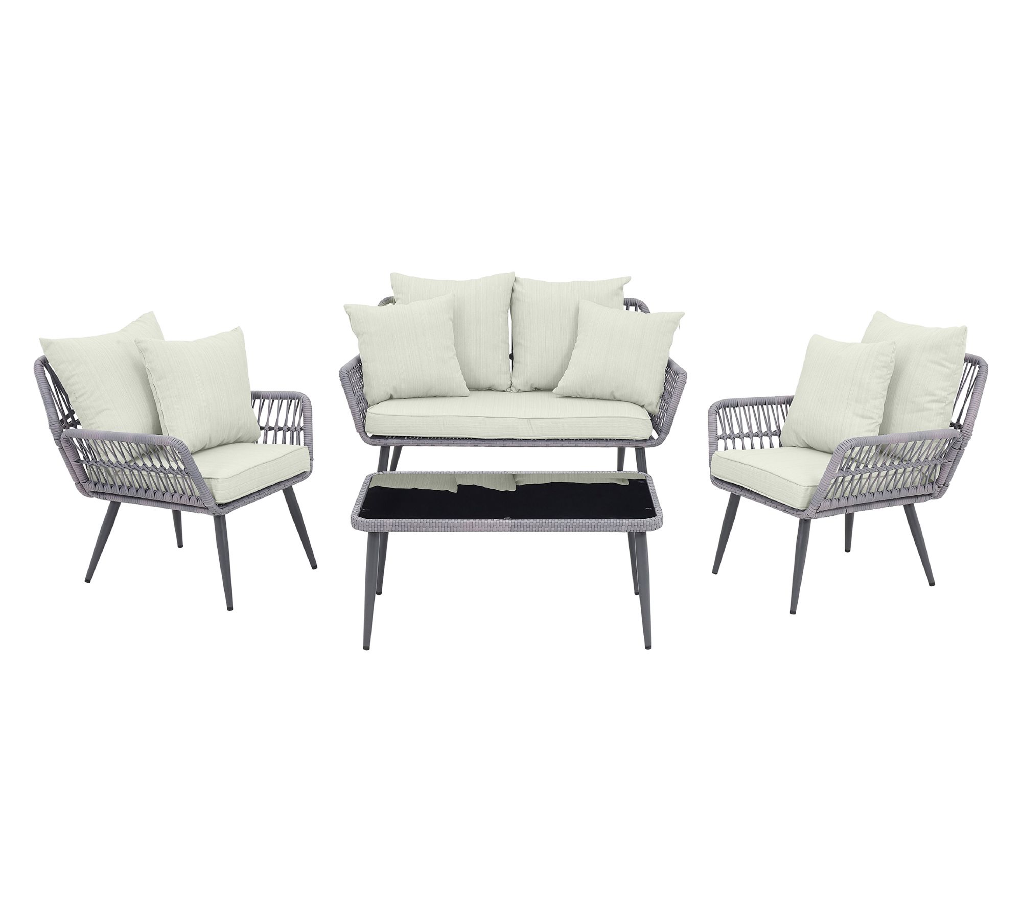 Manhattan Comfort 4-Piece Portofino Patio 4- Person Set