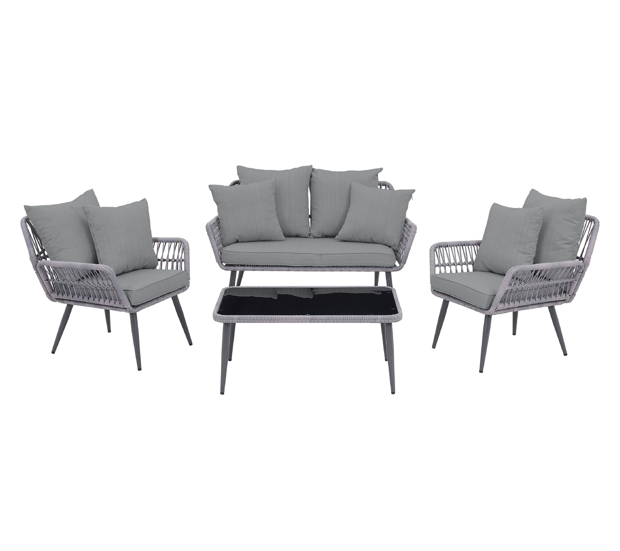 Manhattan Comfort 4-Piece Portofino Patio 4- Person Set