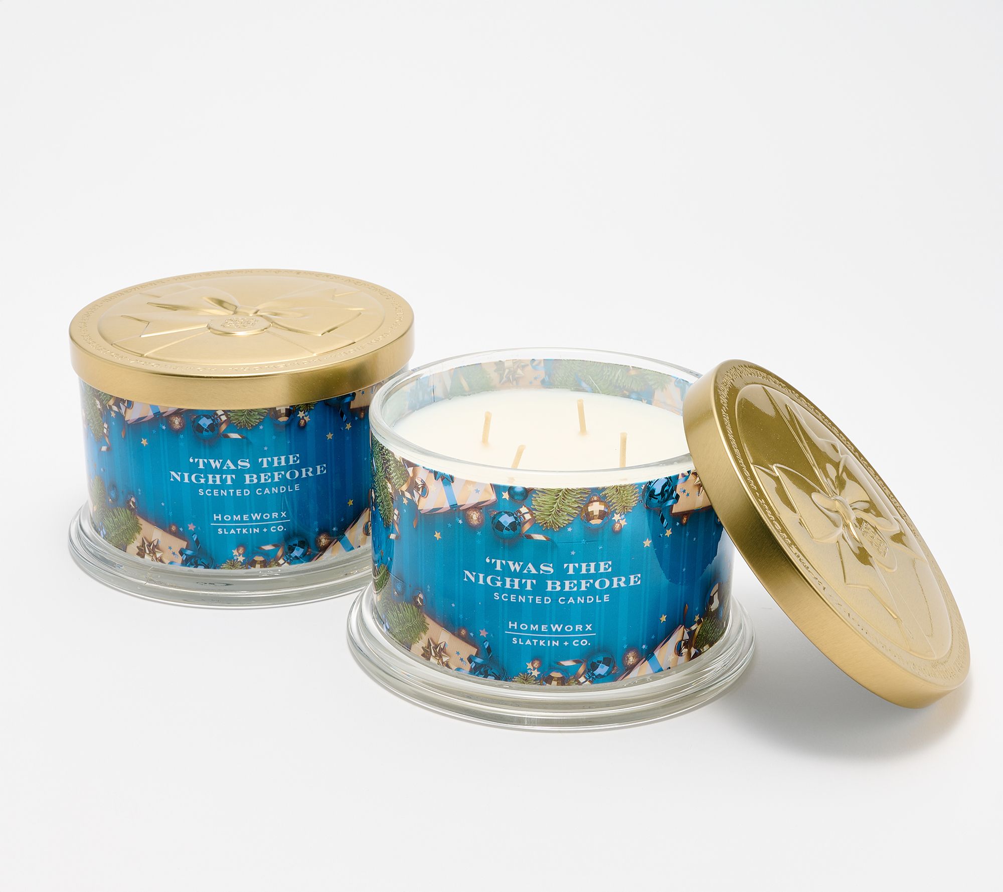 "As Is" HomeWorx by Slatkin + Co. S/2 18oz Fa La La Candles