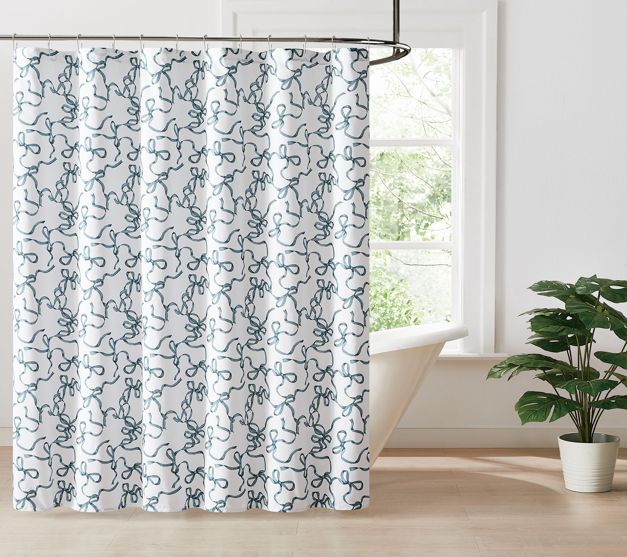 Truly Soft Printed Bow Shower Curtain
