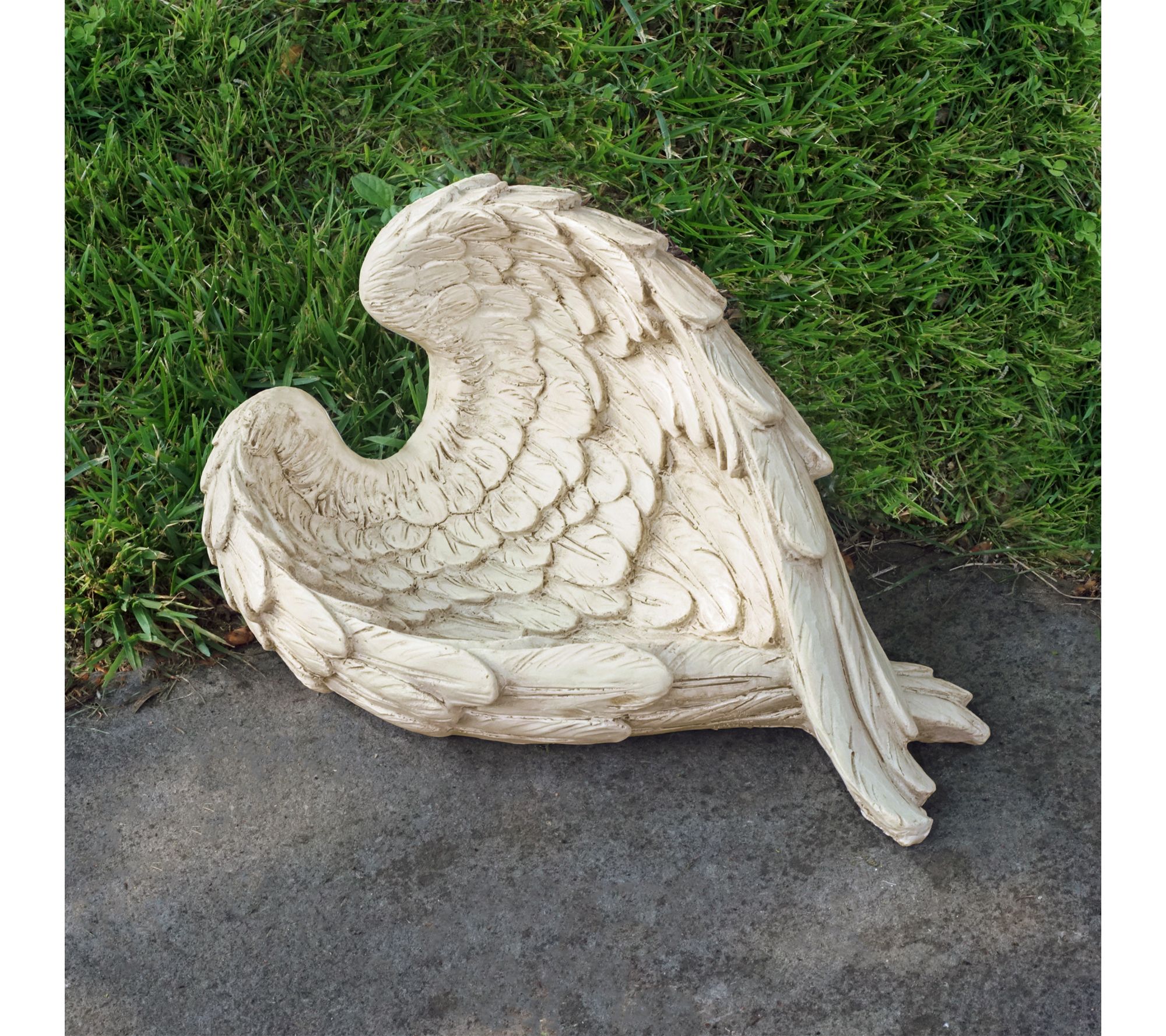 Northlight 10.75" Weathered Angel Wings Outdoor Garden Statue - QVC.com