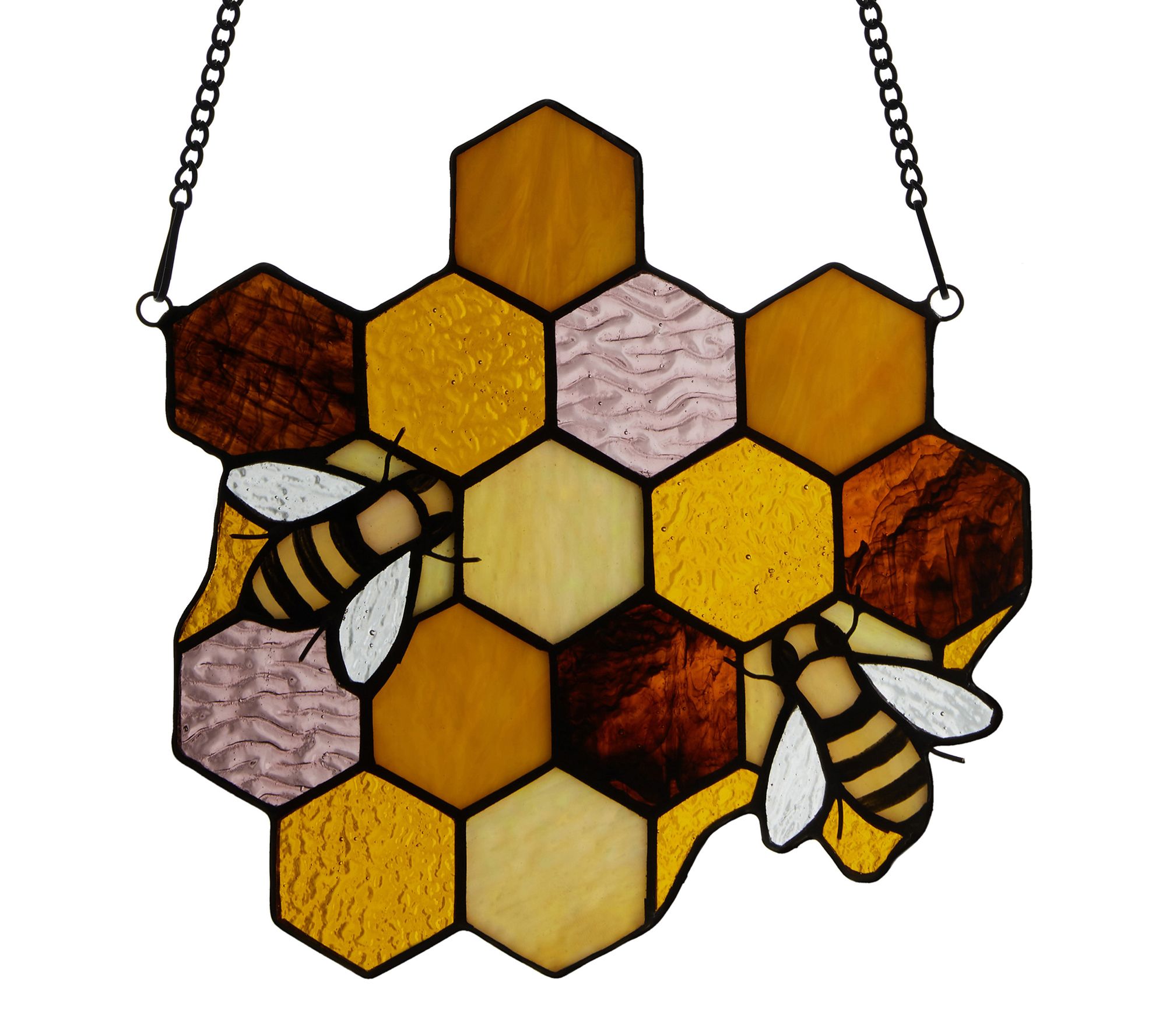 River of Goods 8.5"H Amber Glass Nature WindowPanel