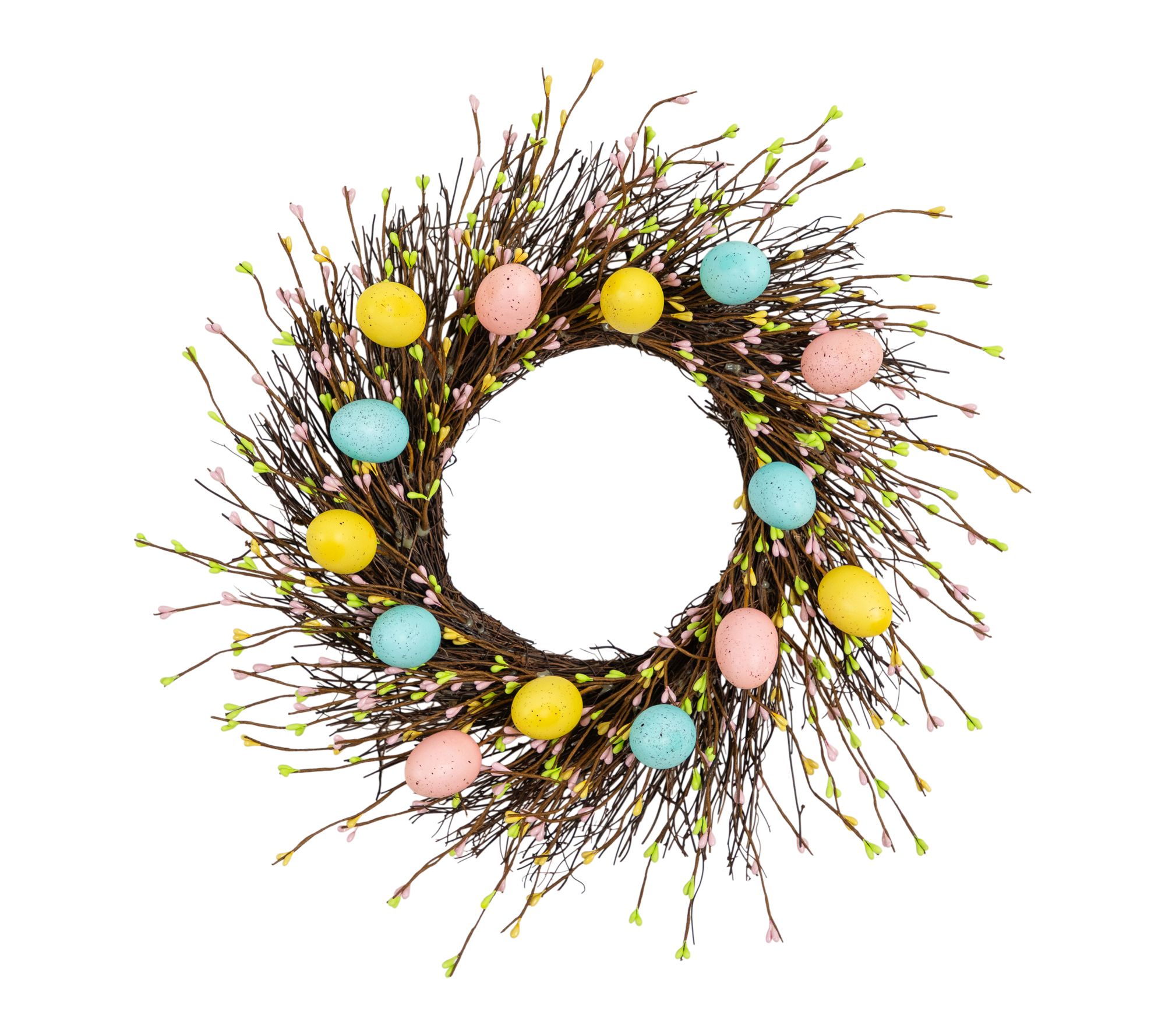 Nearly Natural 20" Easter Eggs Artificial Wreath