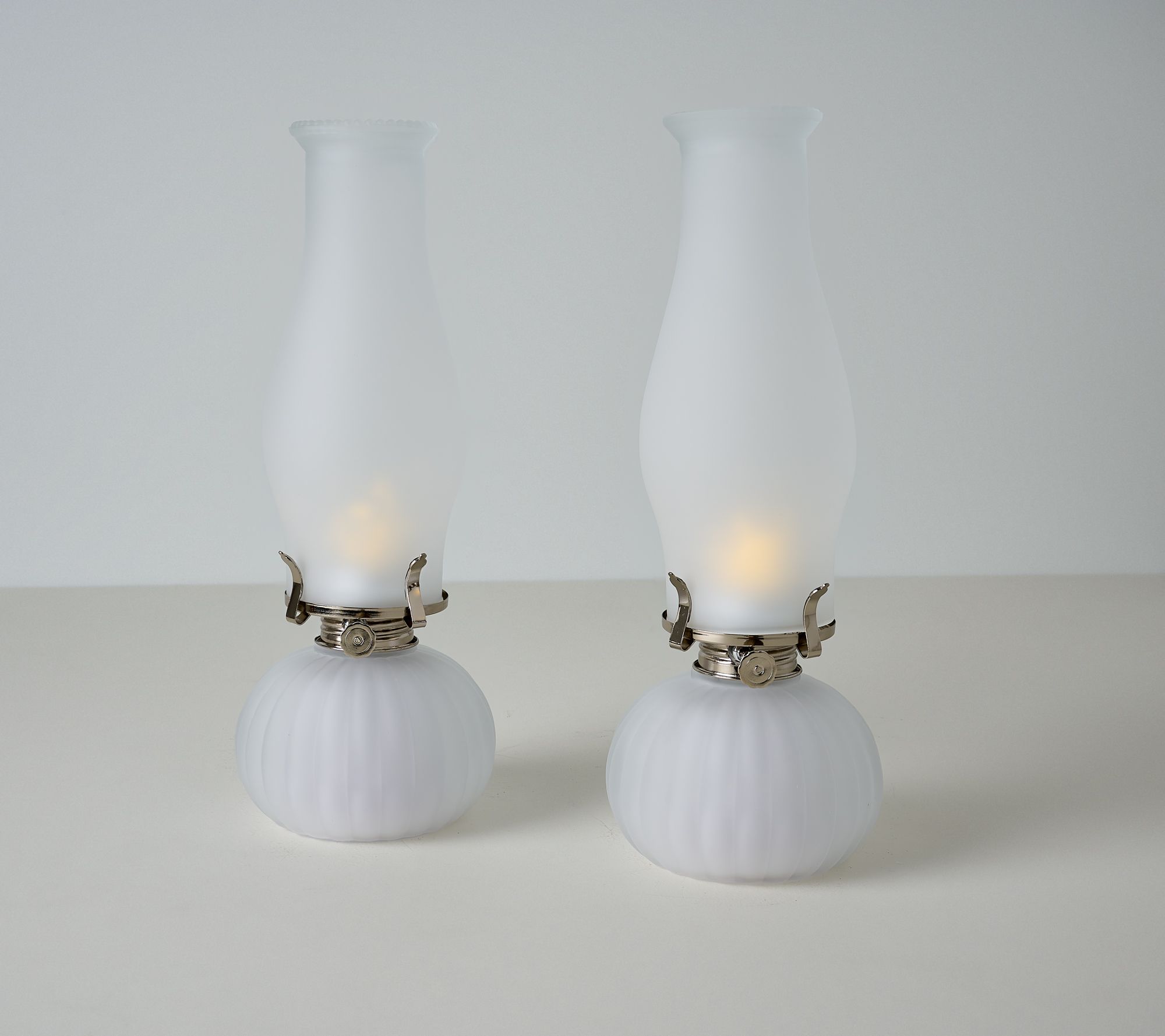 Bethlehem Lights Set of 2 Faux Oil Lamps with Flame Dial