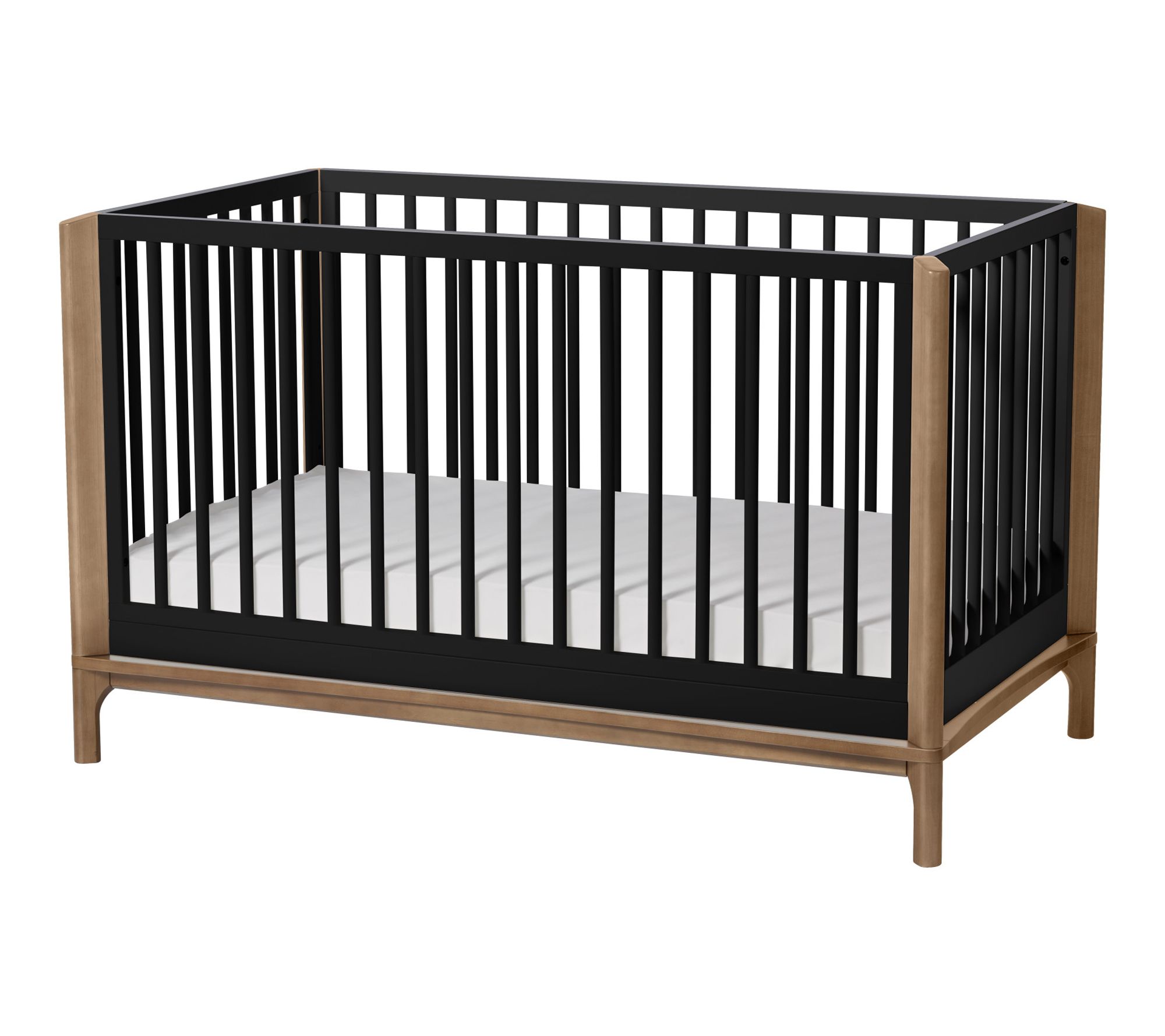 Little Seeds Laurel Island Crib in Black and Chestnut