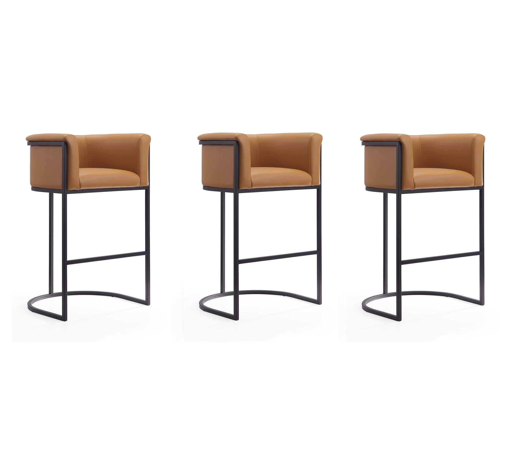 Manhattan Comfort Cosmopolitan Upholstered Bars tool - Set of 3