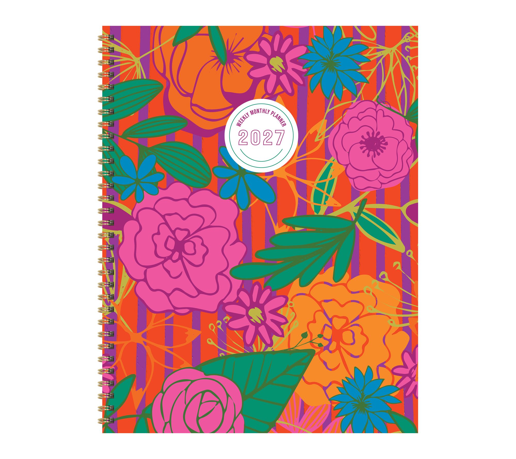 2027 Peonies Large Weekly Monthly Planner