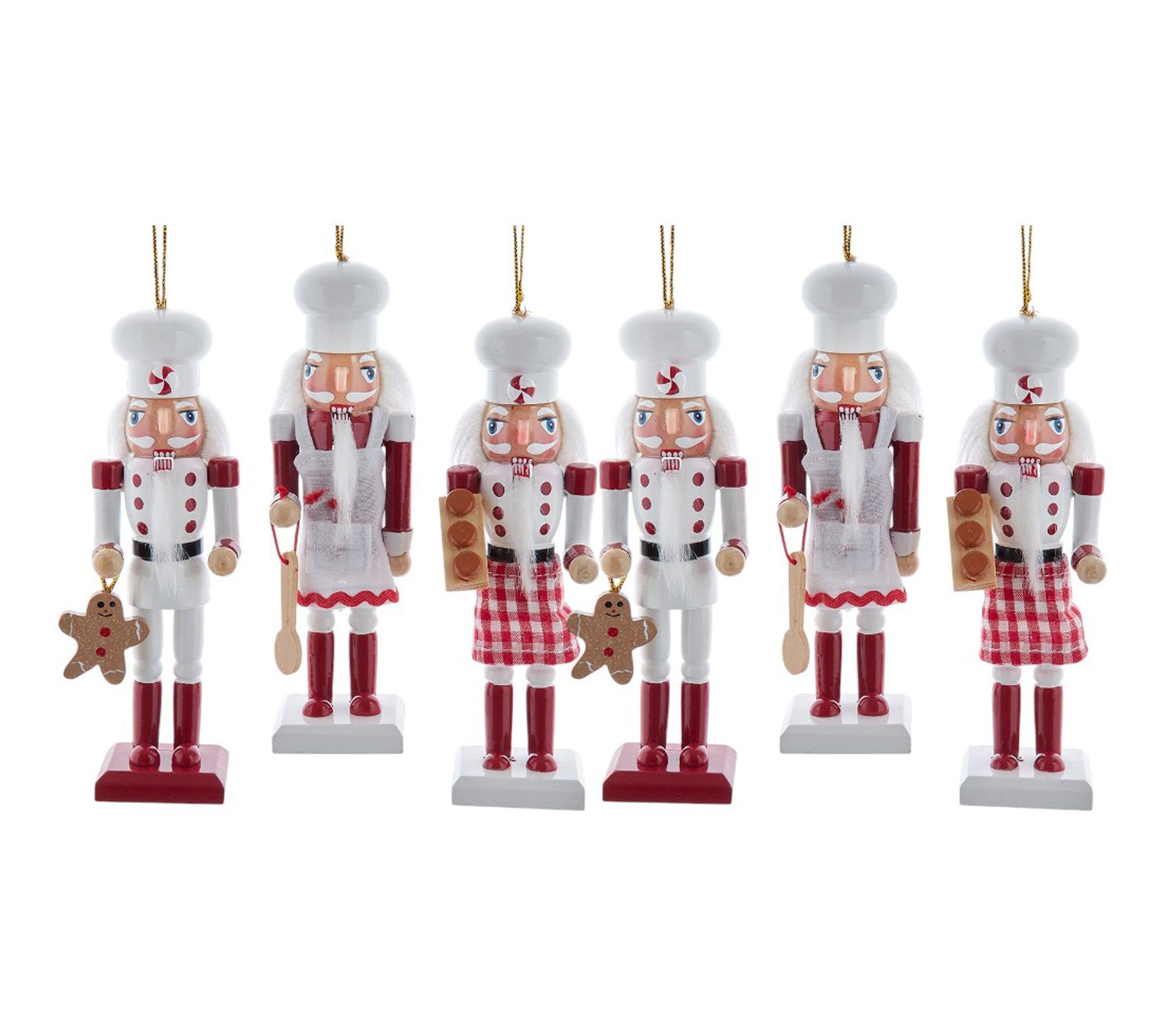 RC Home Decor -Set of 6 Gingerbread Baker Nutcracker
