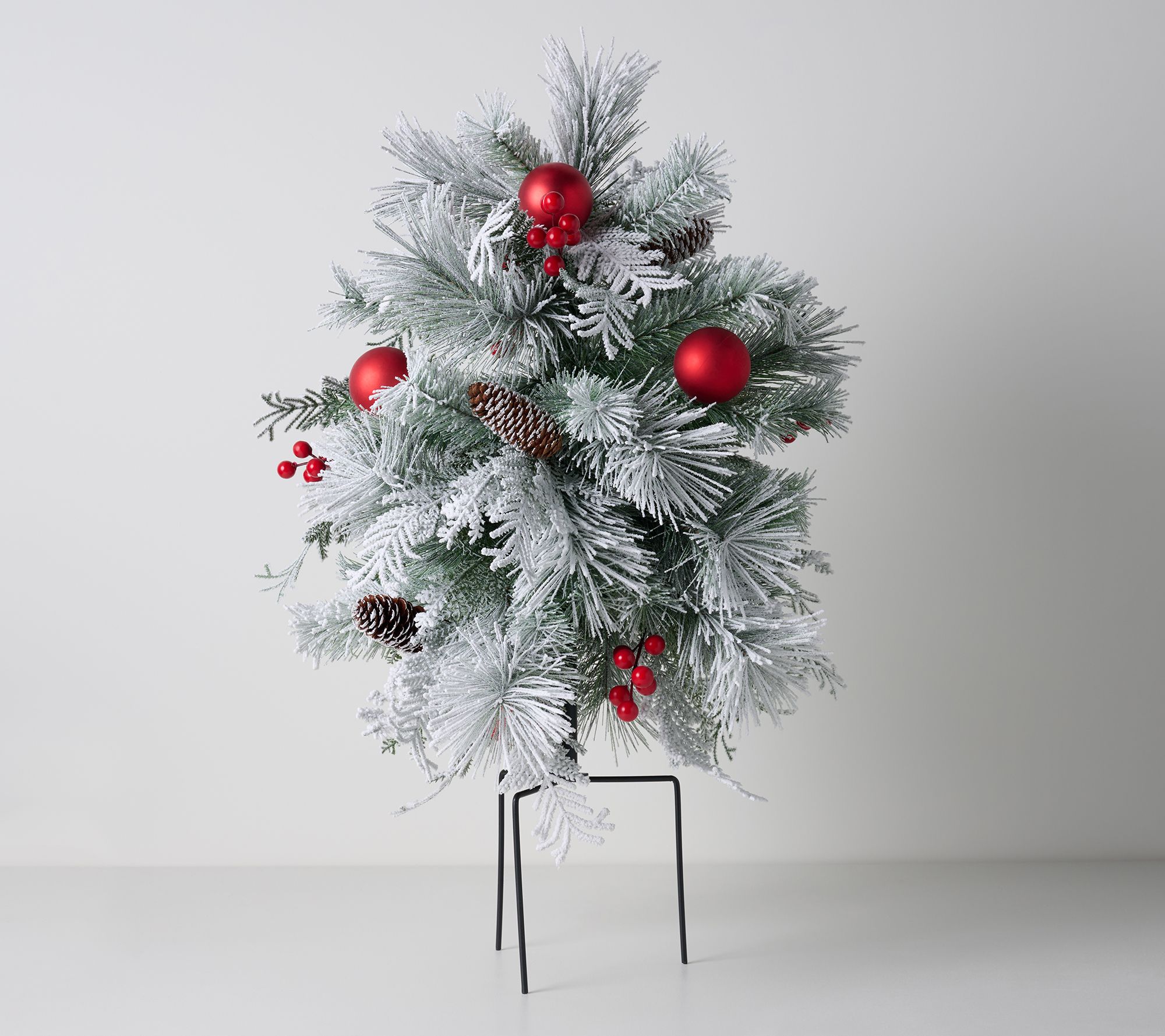 Snow-Kissed Pine, Ornament and Berry Urn Filler by Valerie