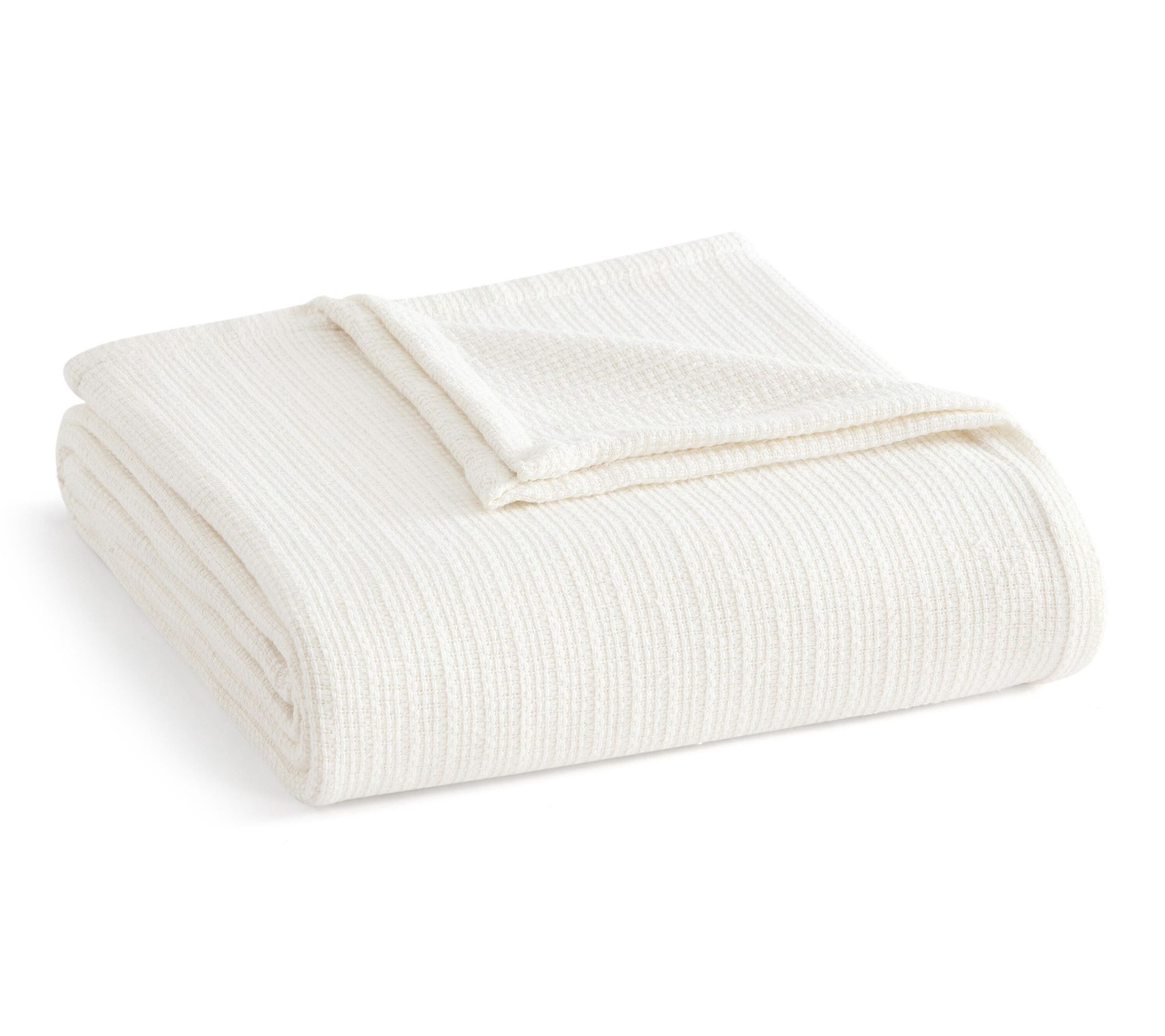 Martha Stewart Bedford Tile Pearl White CottonKing Blanket