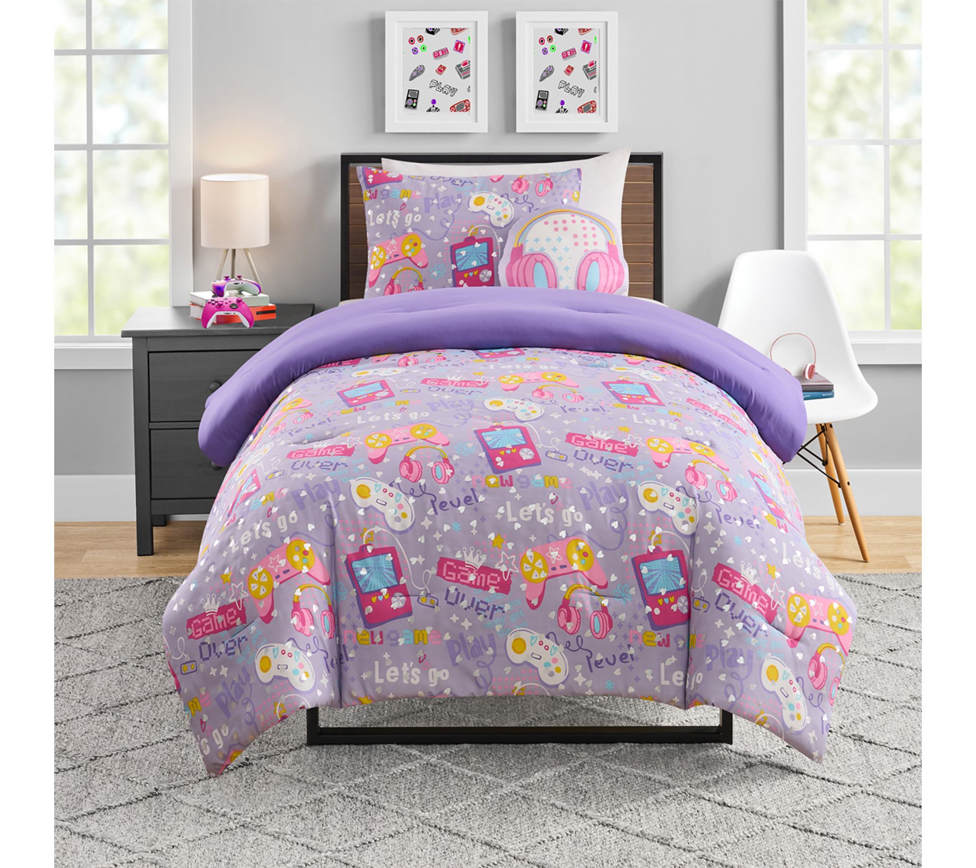 Olivia & Finn Gamer 3-Piece Kids Comforter Set,Twin