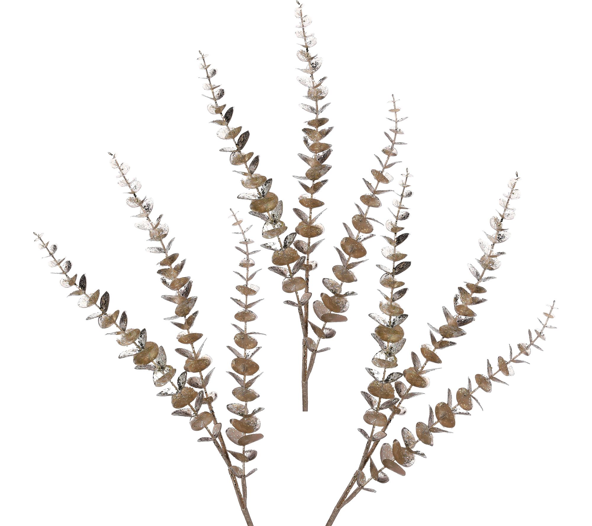36" Gilded Glitter Eucalyptus Spray Set of 3 by Valerie