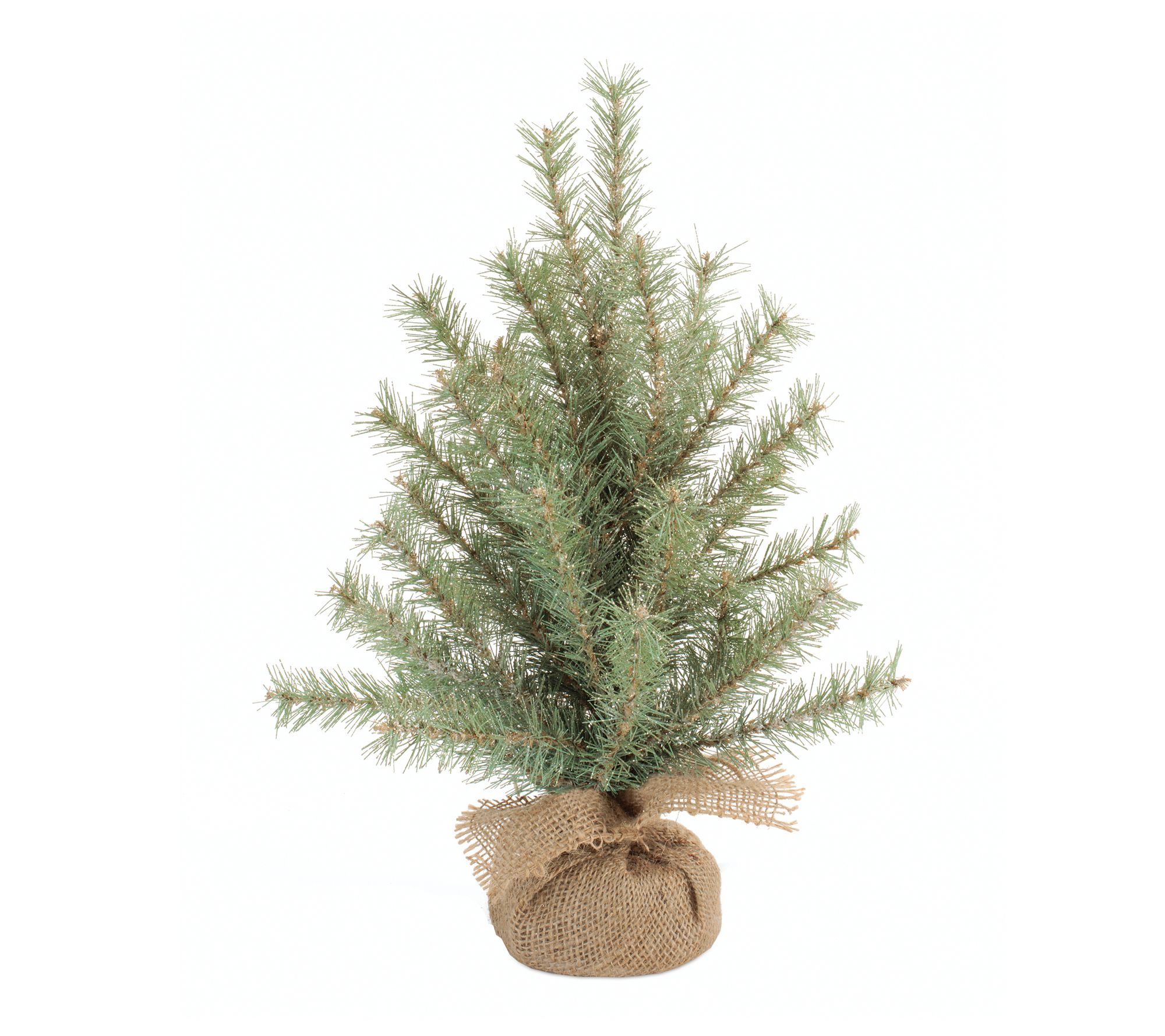 Melrose Glittered Pine Tree in Burlap 18"H
