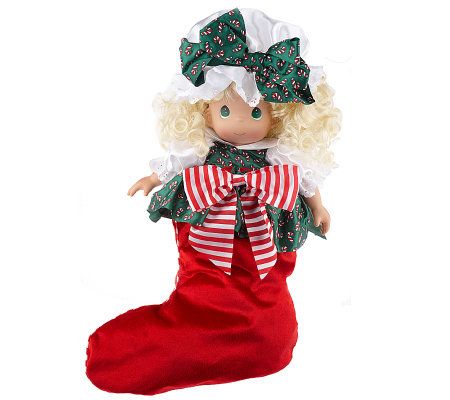 Precious moments best sale christmas stocking dolls