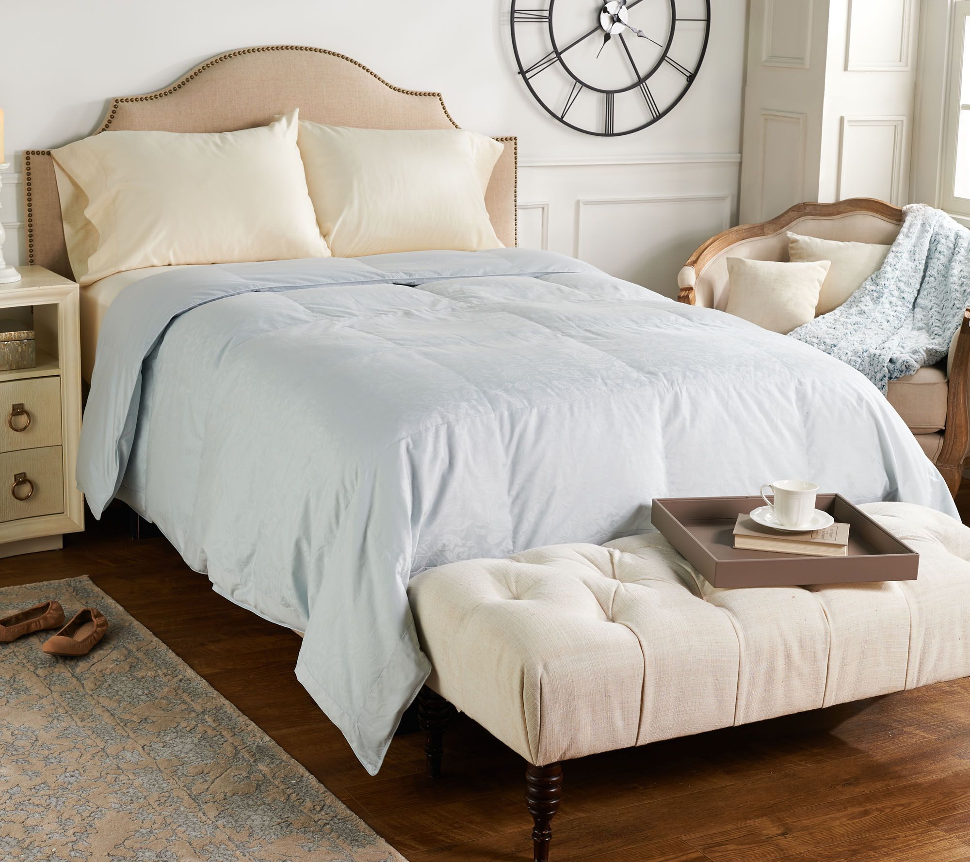 Amadeus Twin 100% Cotton Woven Jacquard Down Comforter - QVC.com