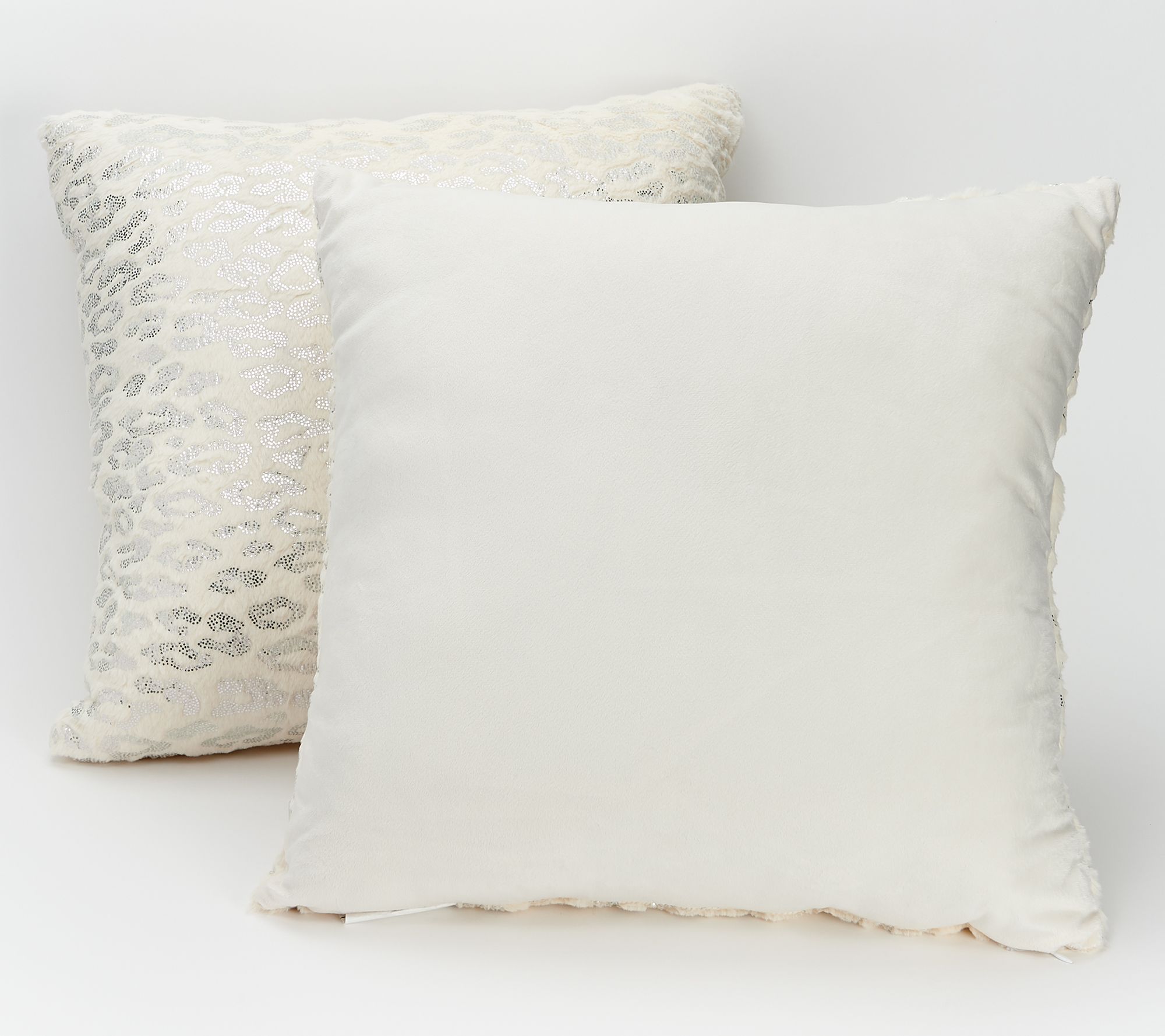 G.I.L.I. by Jill Martin Set of 2 Metallic Faux Fur Pillows