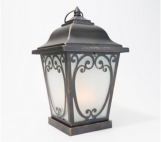 As Is Indoor/ Outdoor 14 Carriage Lantern with Candle 