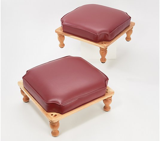 Sister Road by JG Set of 2 Stackable 16" x 16" Foot Stools