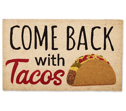 Design Imports Come Back With Tacos 18x30 Doormat