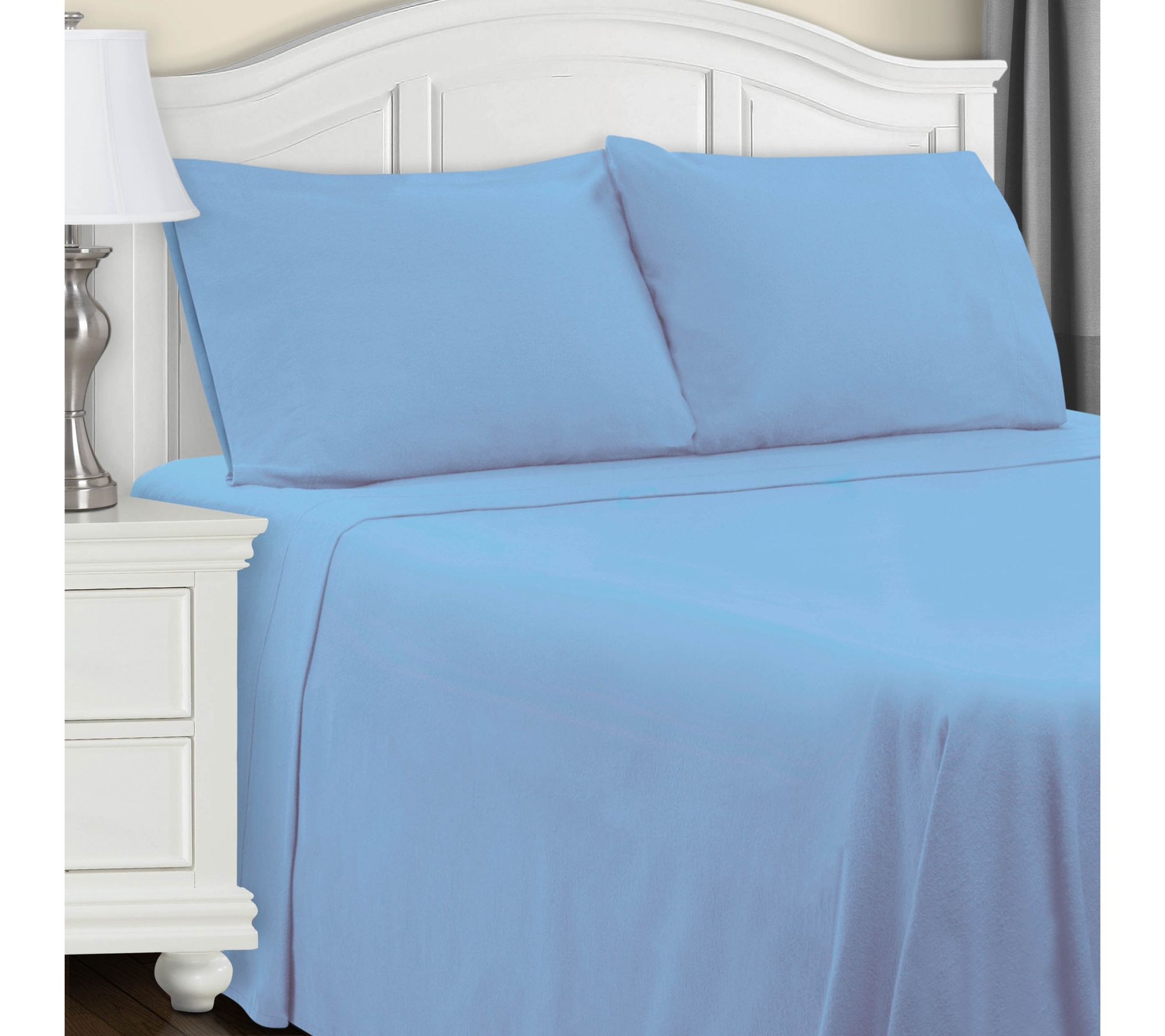 Superior Solid Cotton Flannel Deep Pocket Sheet Set, King