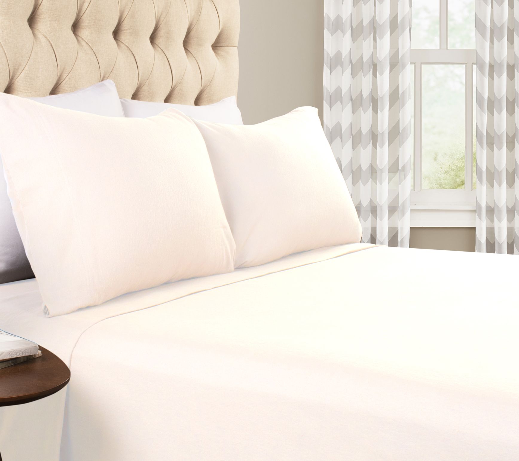 Superior Solid Cotton Flannel Deep Pocket Sheet Set, King