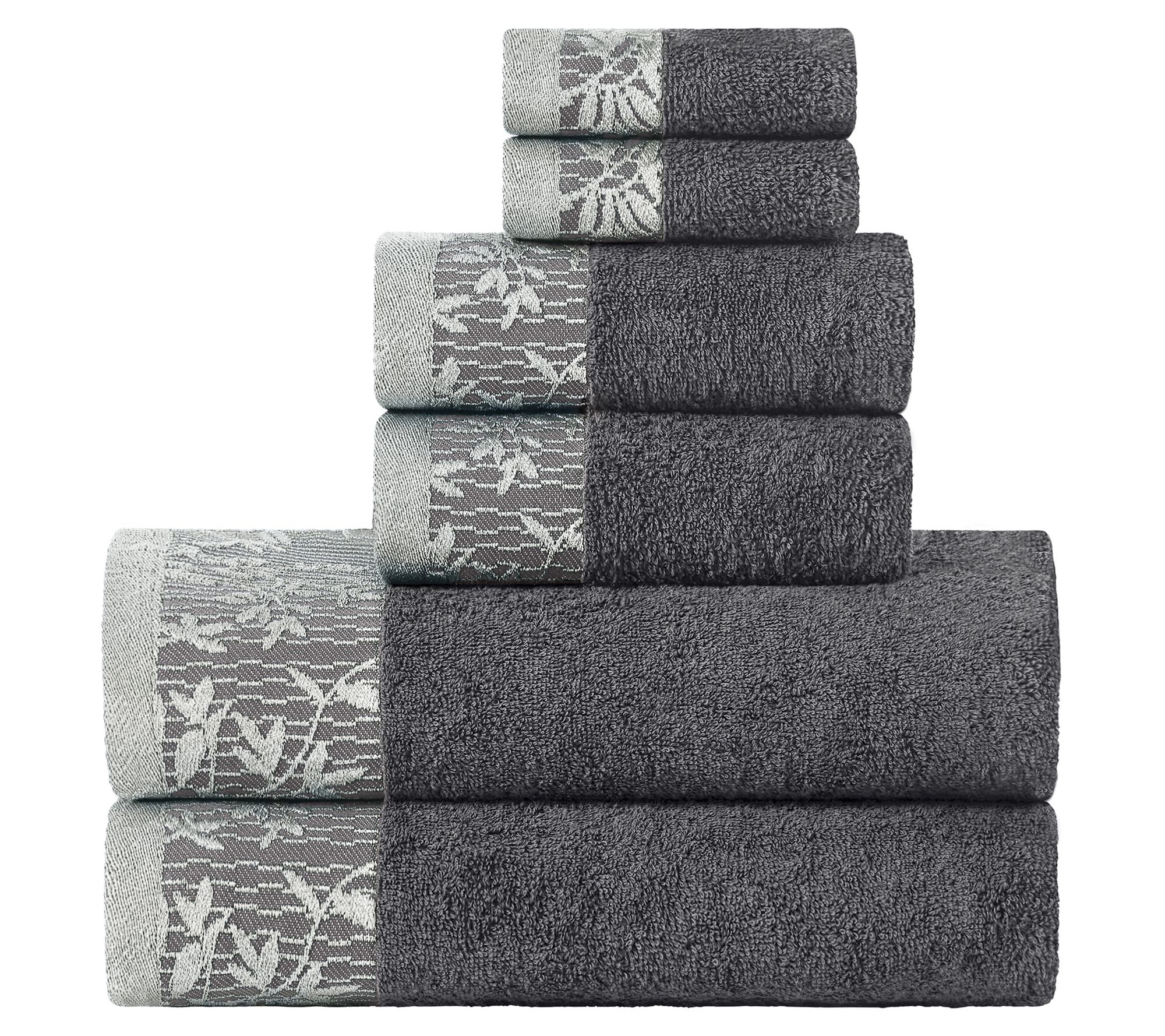 Superior Wisteria 6-Piece Ultra-Soft Absorbent Cotton Towel