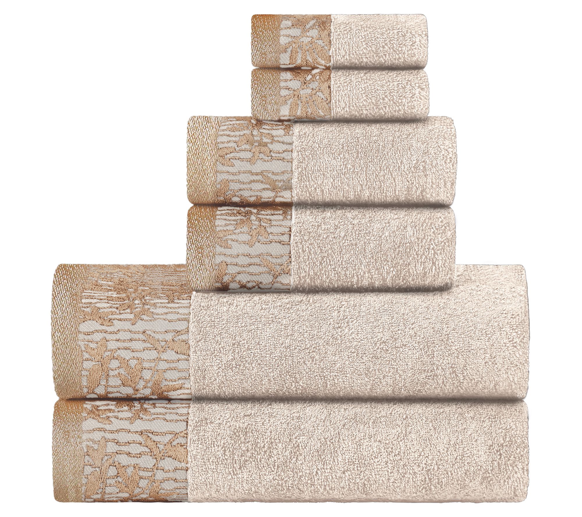 Superior Wisteria 6-Piece Ultra-Soft Absorbent Cotton Towel