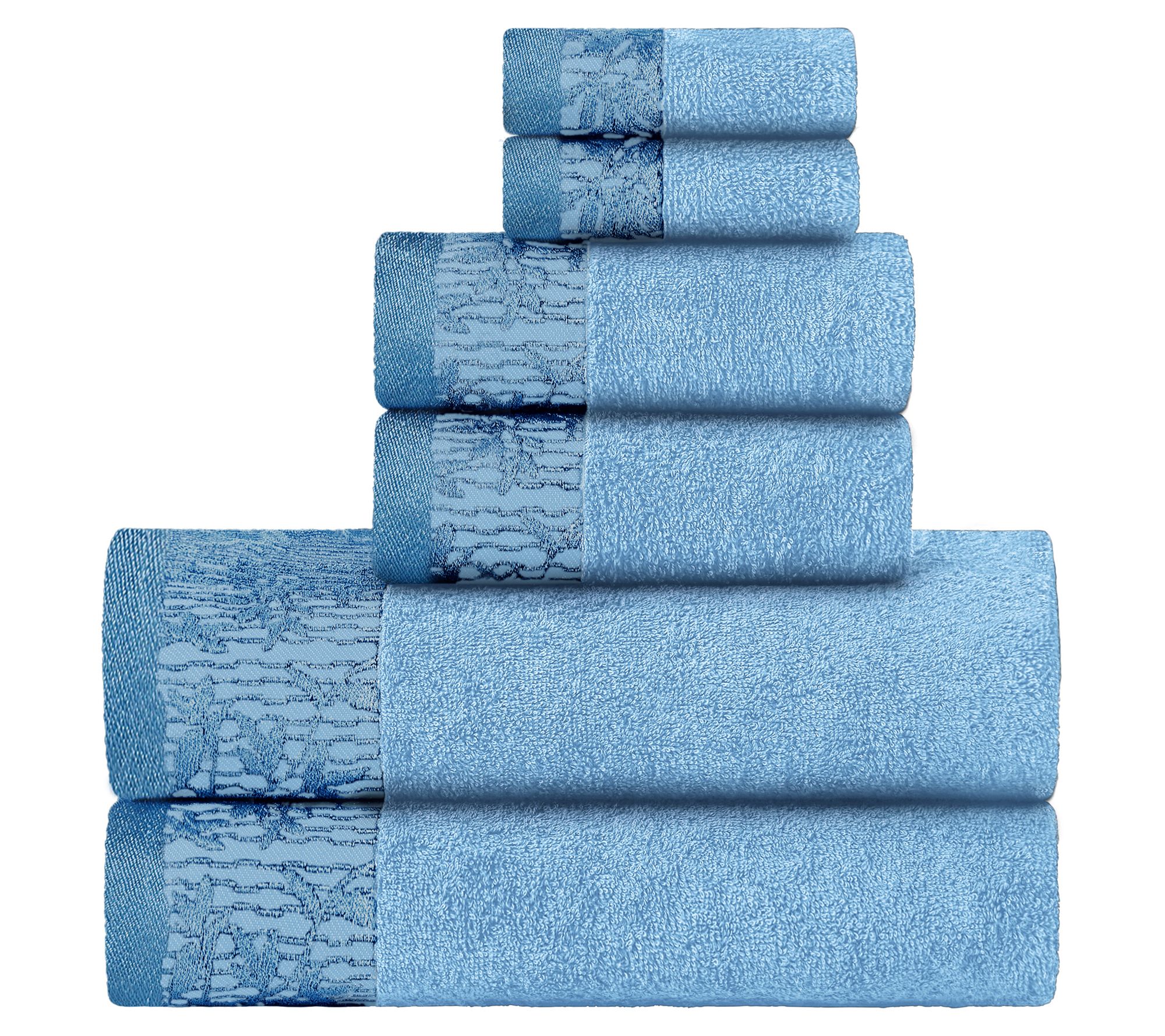 Superior Wisteria 6-Piece Ultra-Soft Absorbent Cotton Towel
