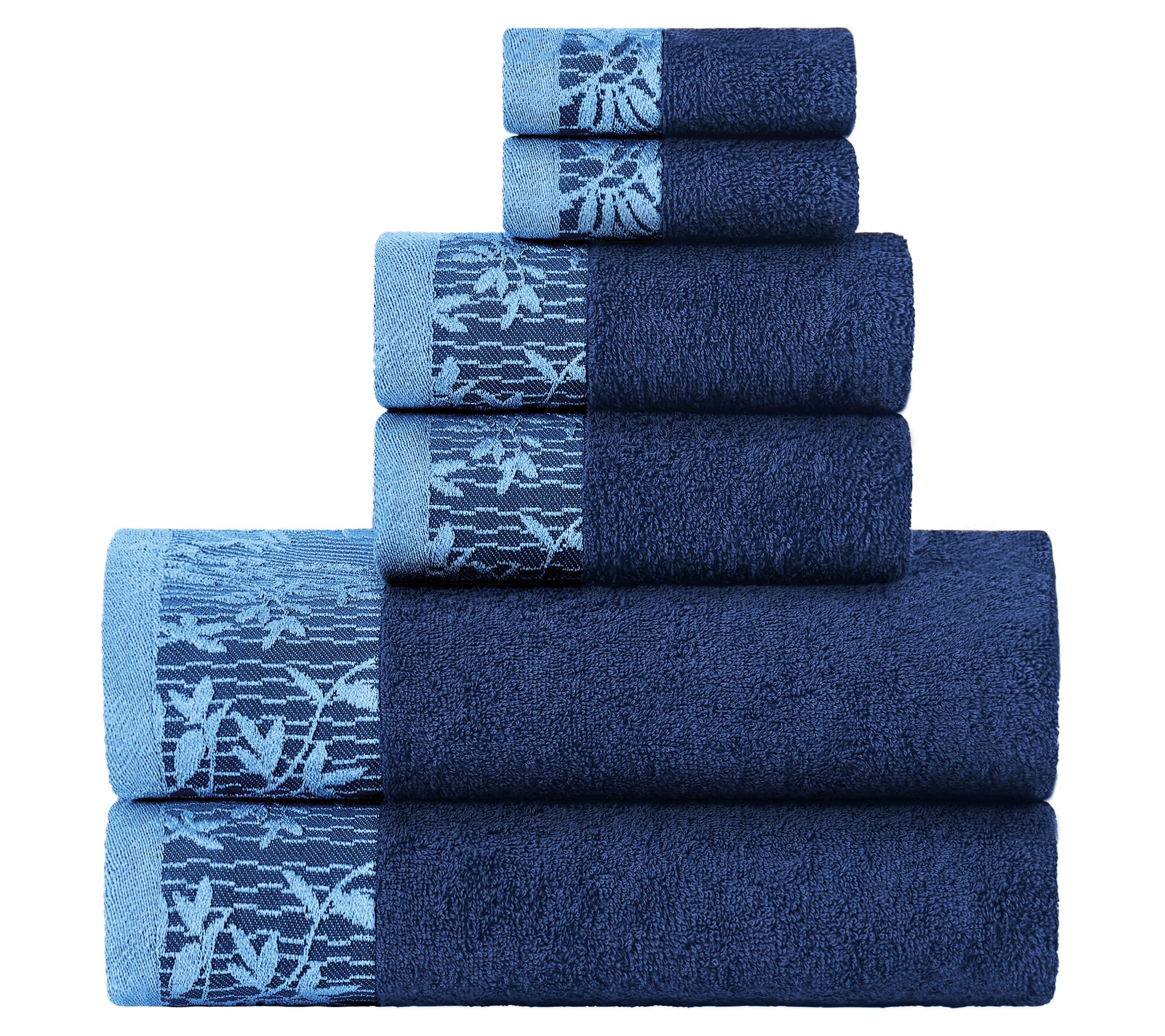 Superior Wisteria 6-Piece Ultra-Soft Absorbent Cotton Towel