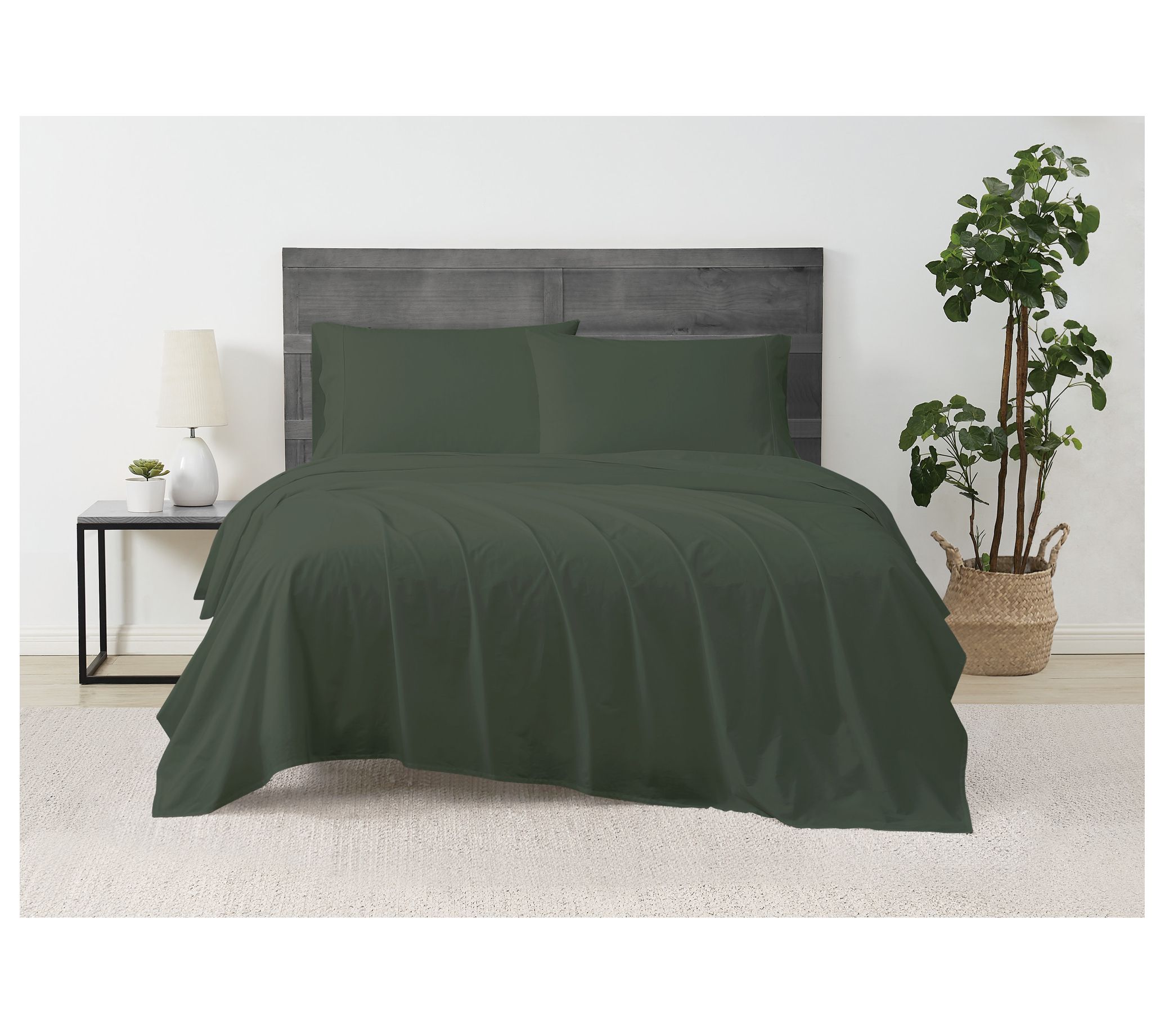 Cannon Solid Percale 5-Piece Split King Sheet Set