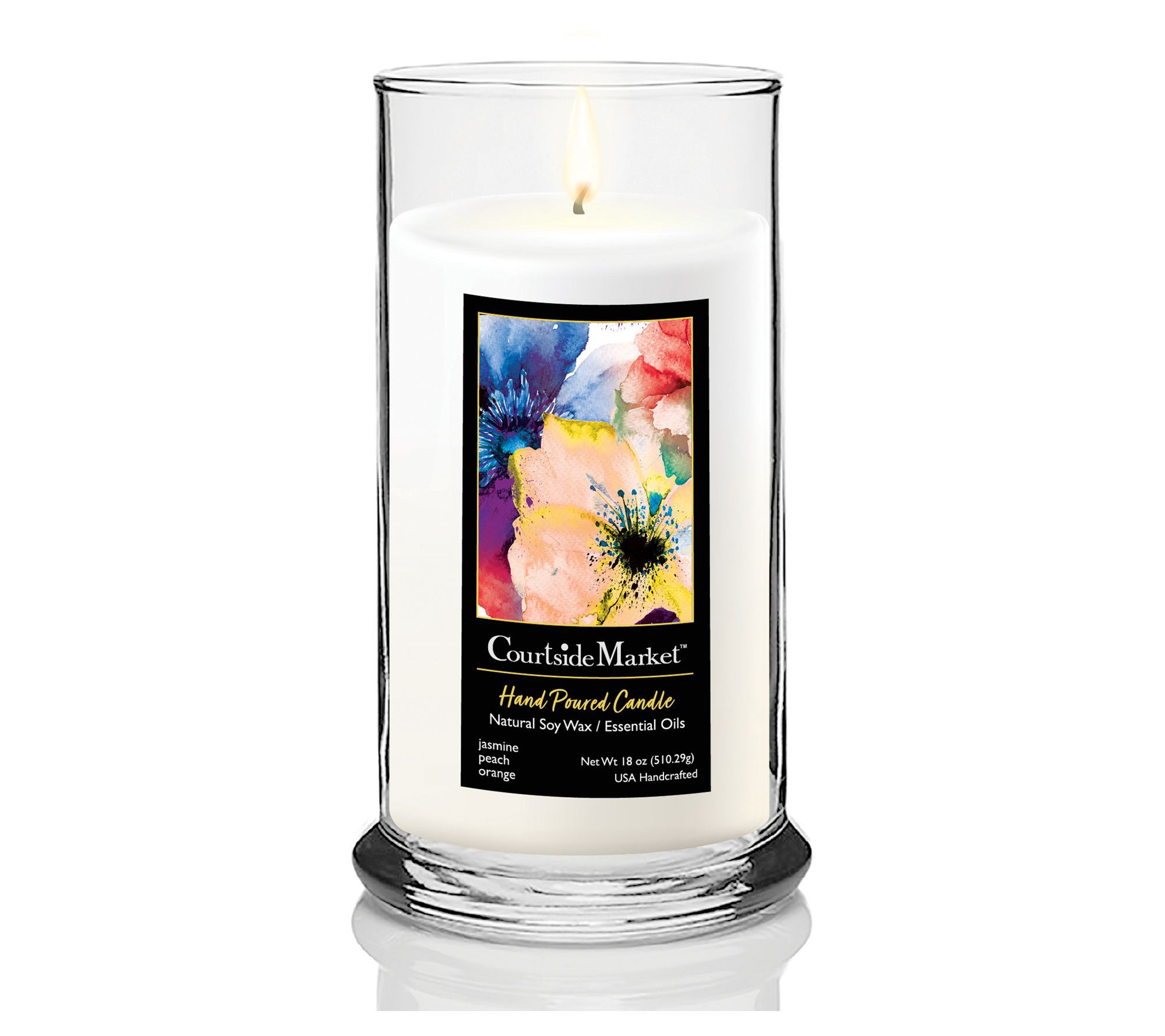 Courtside Market Color-Flowers II Status CandleGlass 18 oz.
