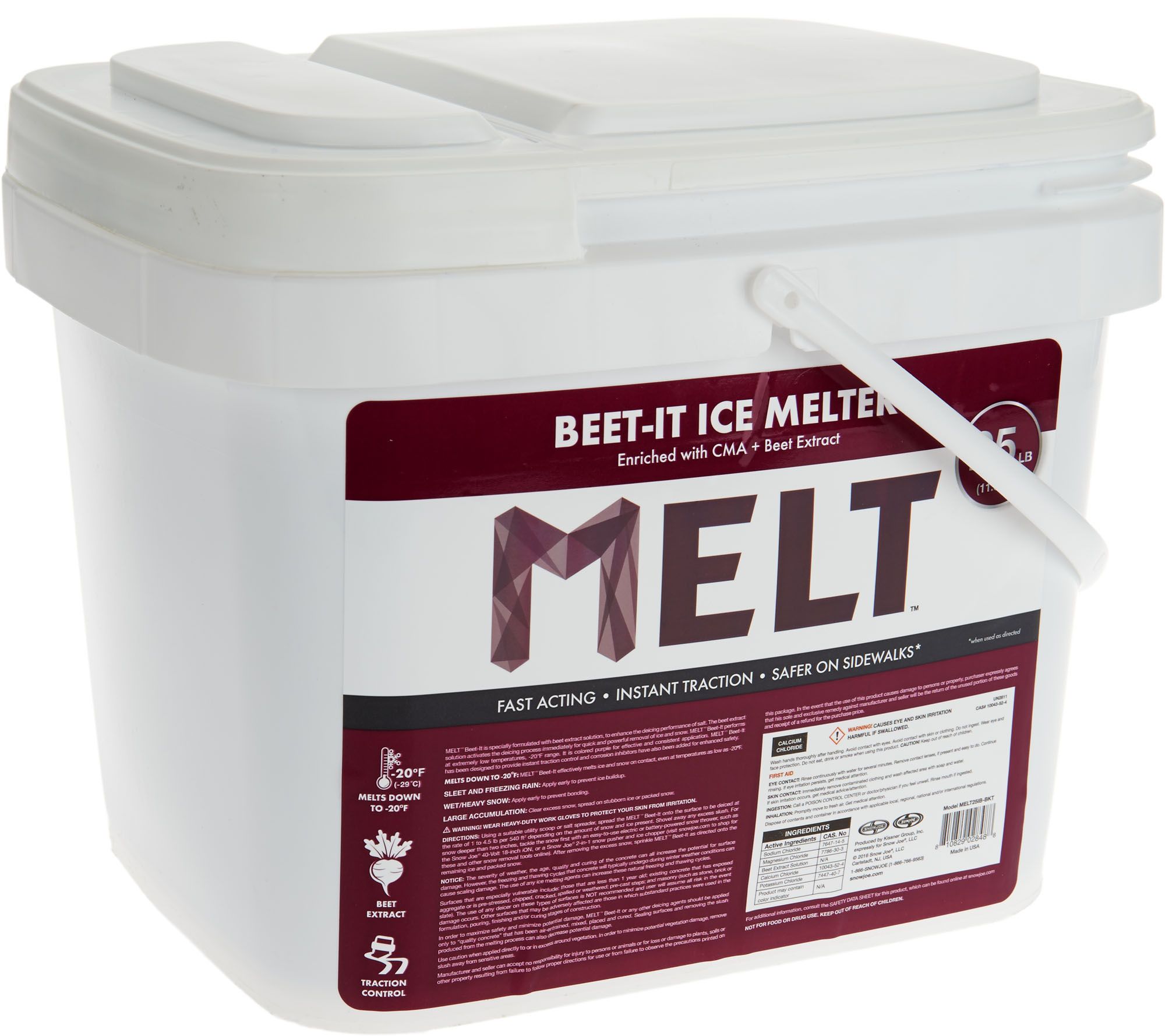 Snow Joe 25lb BeetIt Ice Melter Bucket with Scooper
