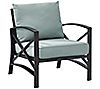 Kaplan Arm Chair in Oiled Bronze with Cushions