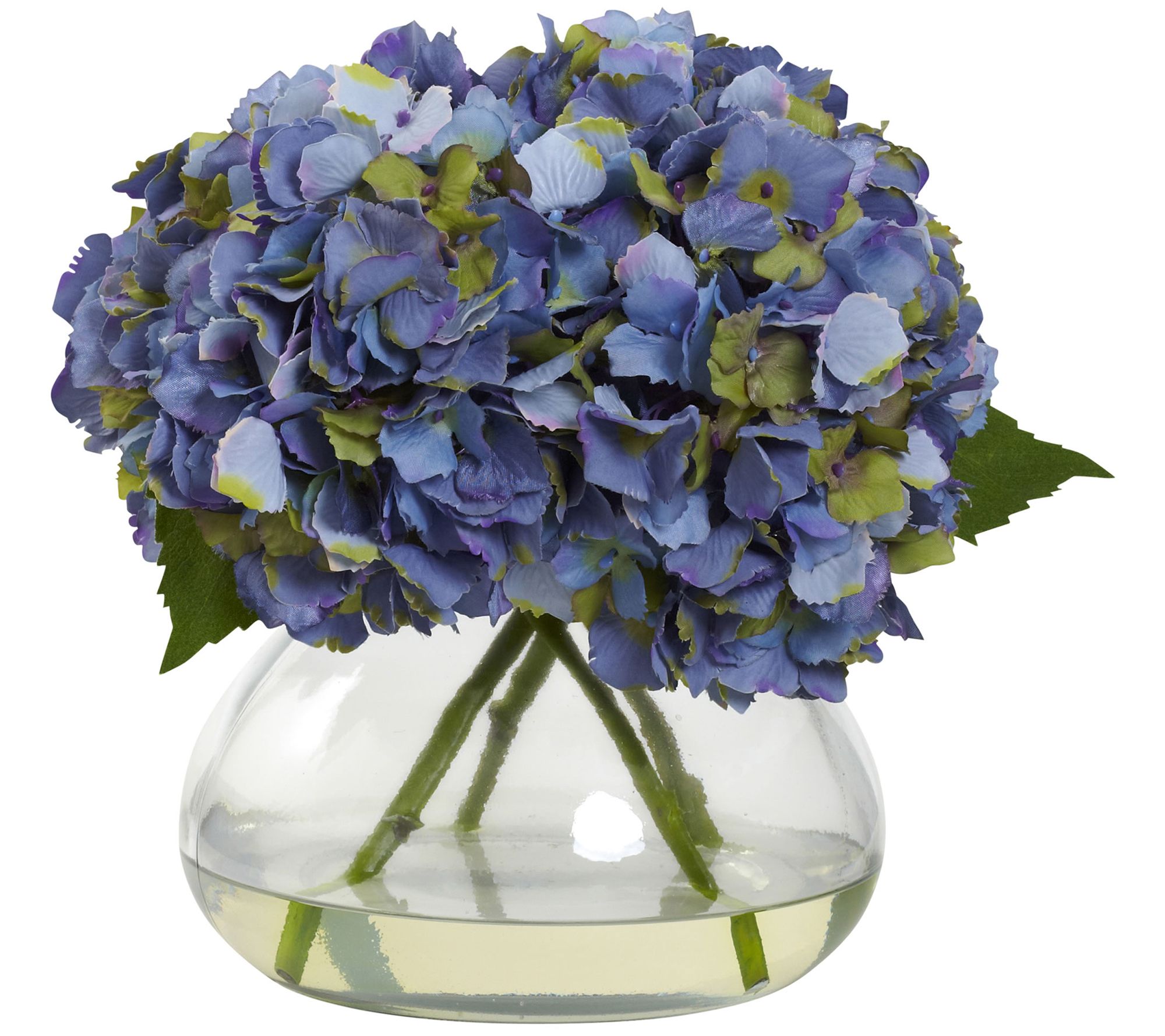 Large Blooming Hydrangea with Vase by Nearly Natural