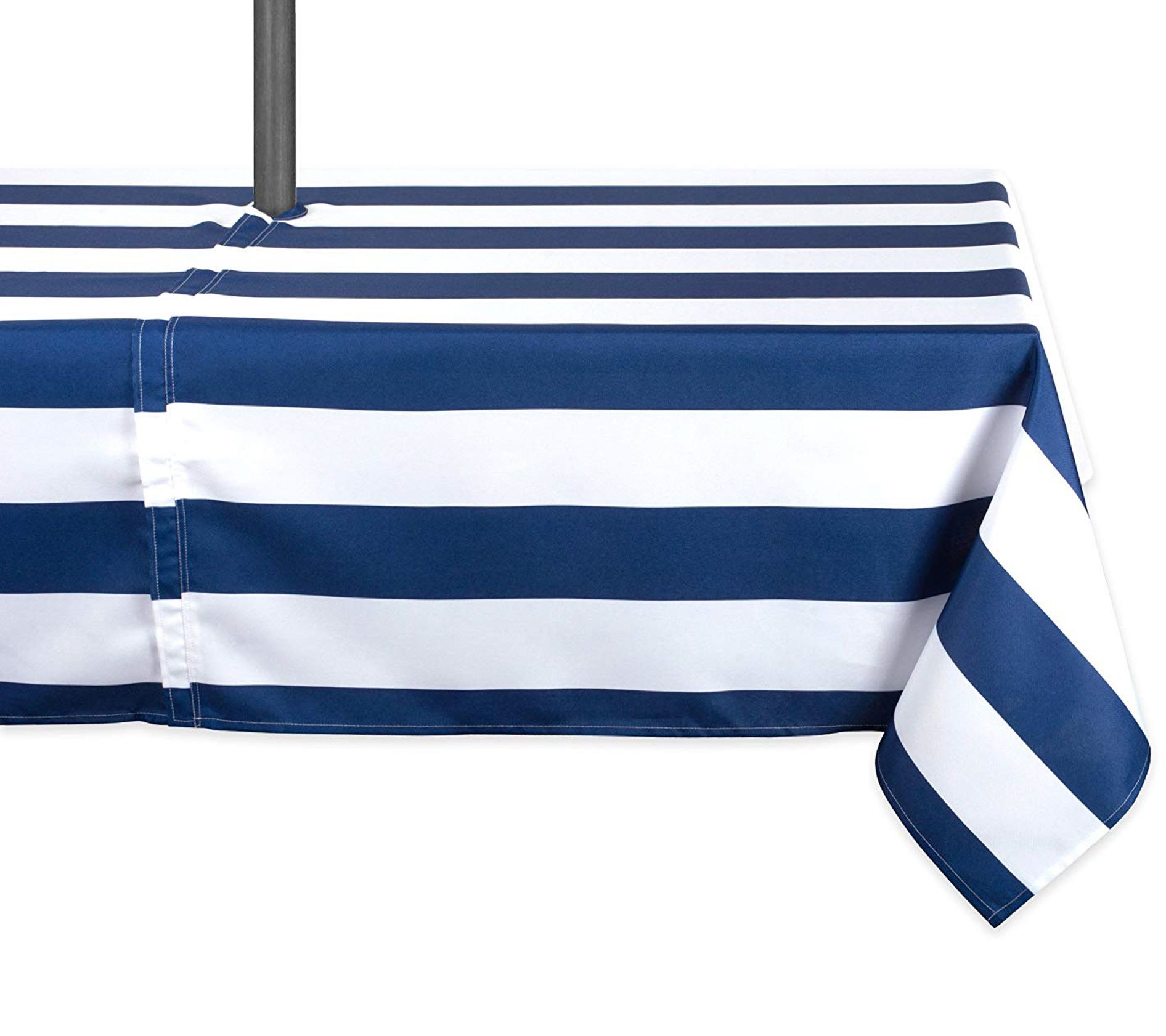 Design Imports Cabana Stripe Tablecloth w/ Zipper 60" x 120"