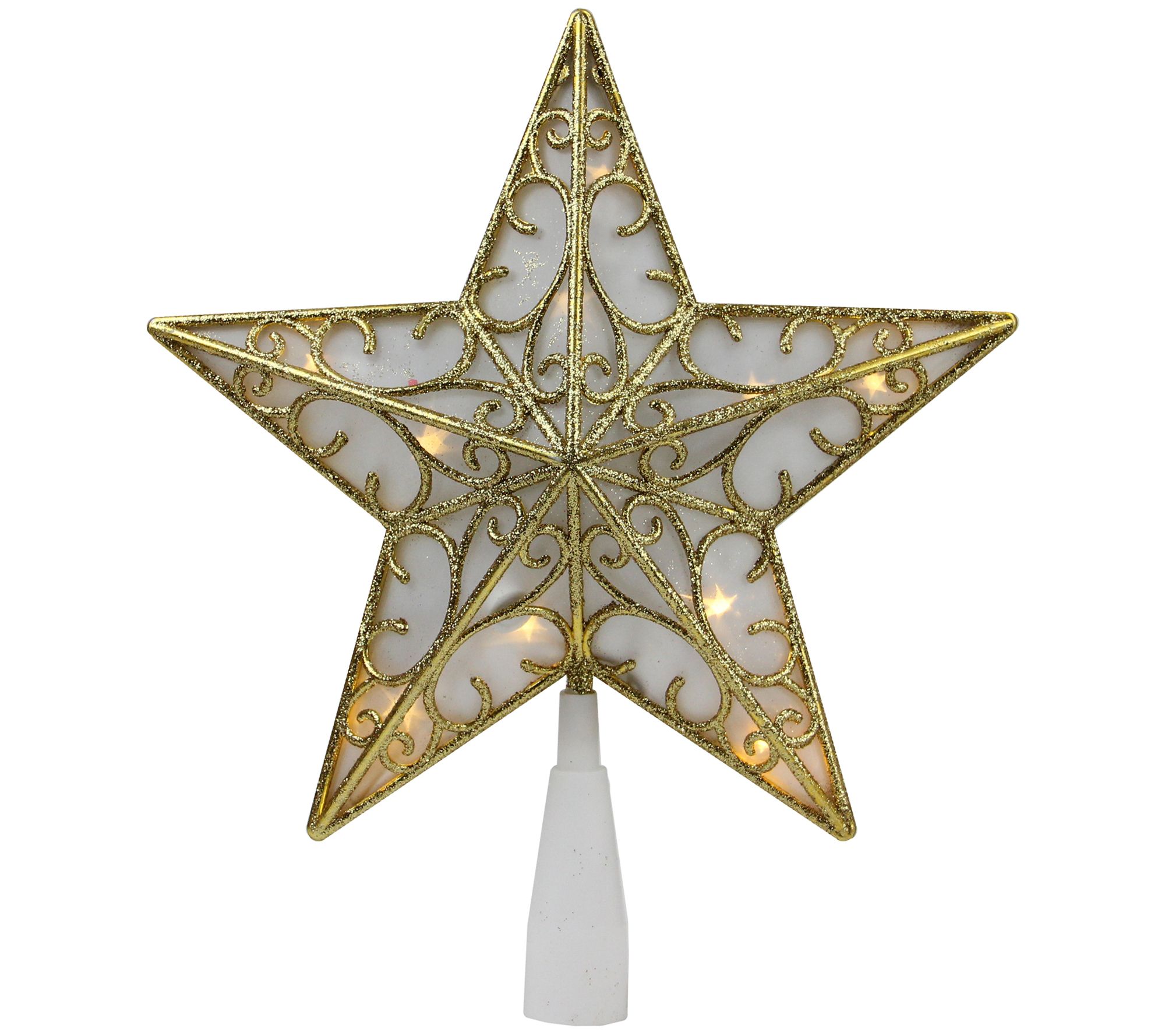 Northlight Glitter Star LED Christmas Tree Topper - QVC.com