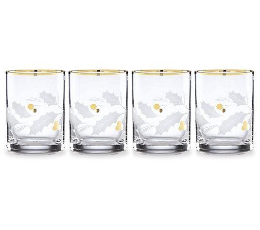 Lenox Holiday Gold Double Old Fashioned Set of4