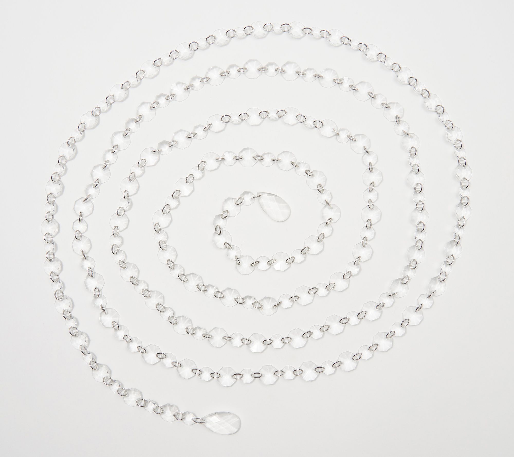 As Is Martha Stewart 12 Acrylic Clear Crystal Garland 