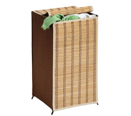 Honey-Can-Do Tall Wicker Hamper - QVC.com