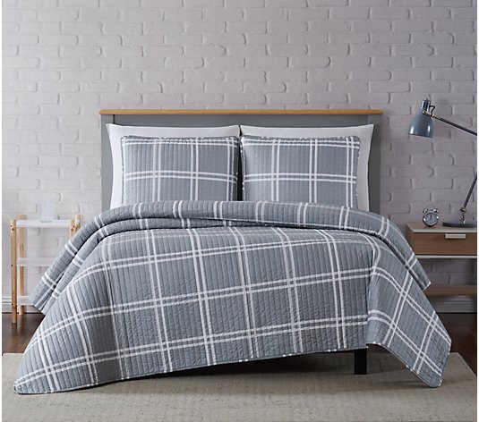 Truly Soft Leon Plaid Full/Queen 3-Piece QuiltSet