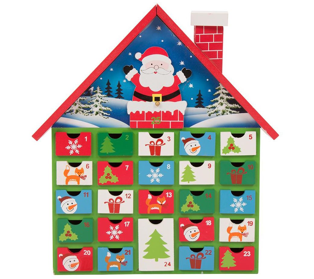 Glitzhome Countdown to Christmas House Treat Calendar - QVC.com