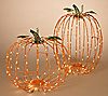 Set of 2 Electric Metal Harvest Pumpkins by Gerson Co., 1 of 1
